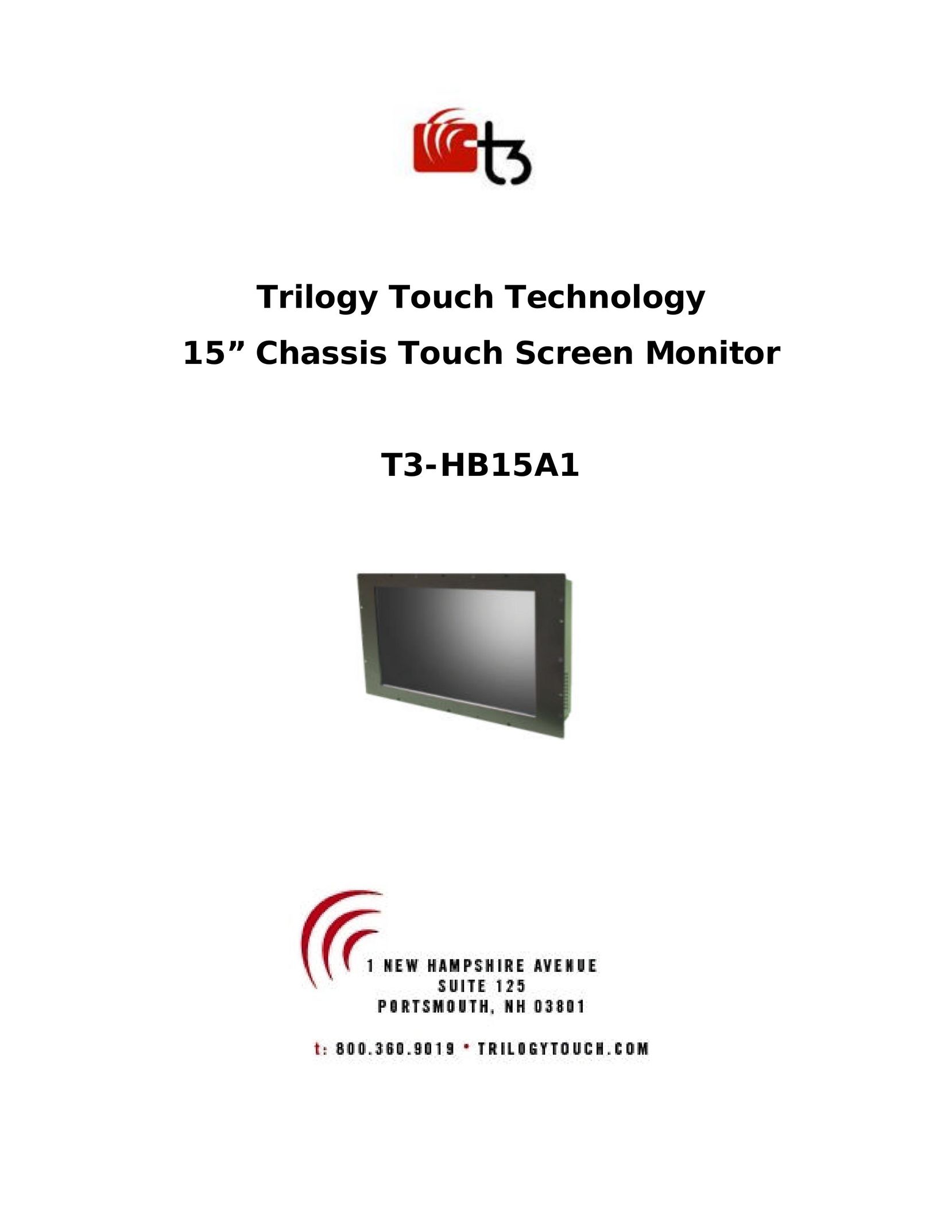 Trilogy Touch Technology T3-HB15A1 Computer Monitor User Manual