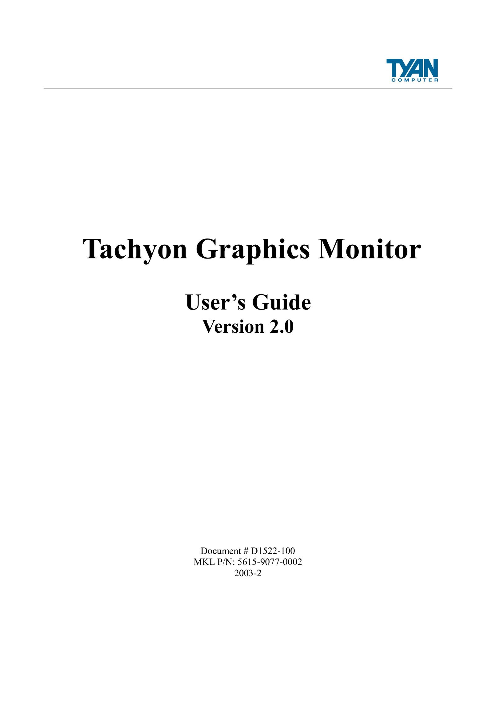 Tyan Computer tgm 200 Computer Monitor User Manual