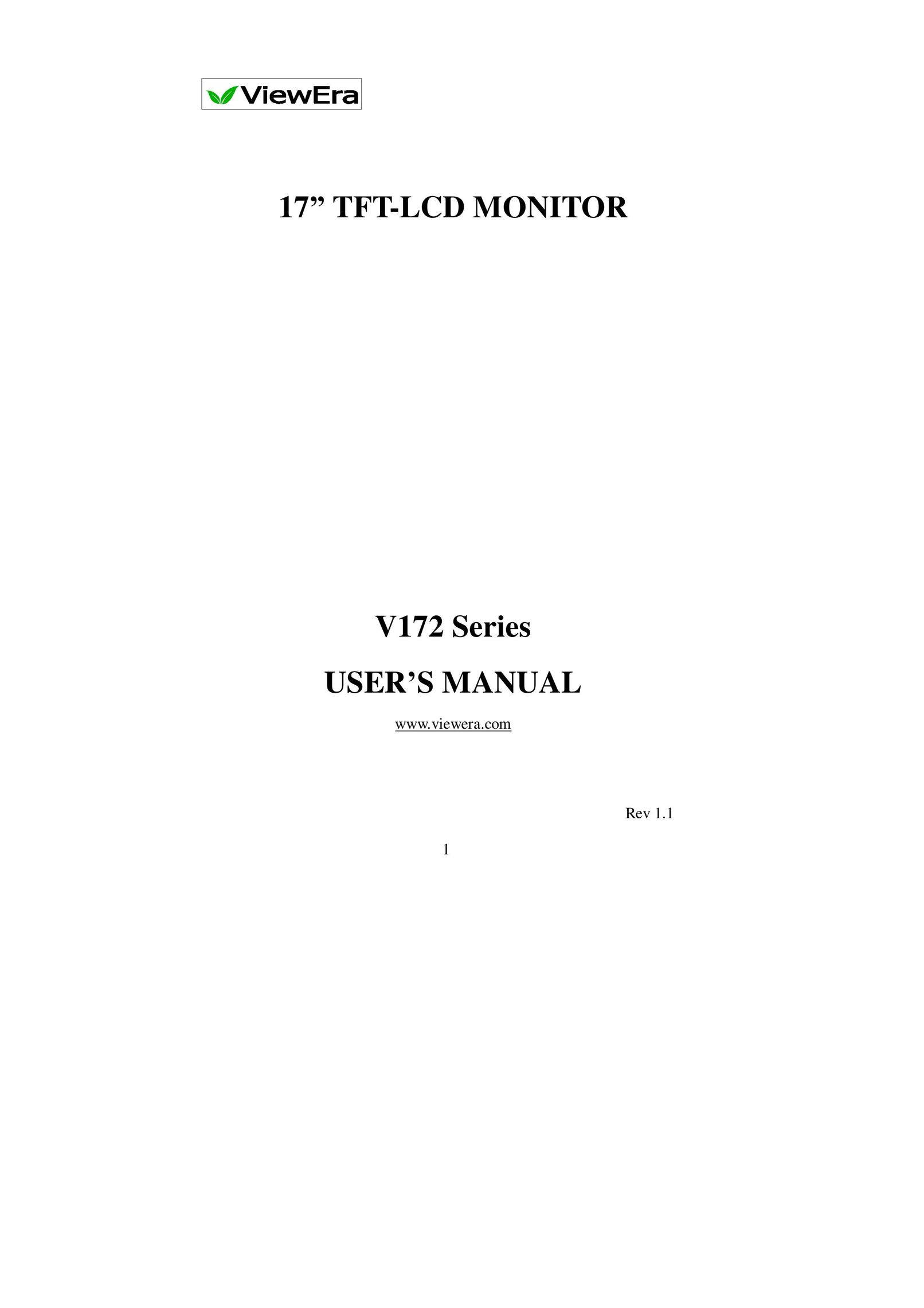 ViewEra V172 Computer Monitor User Manual