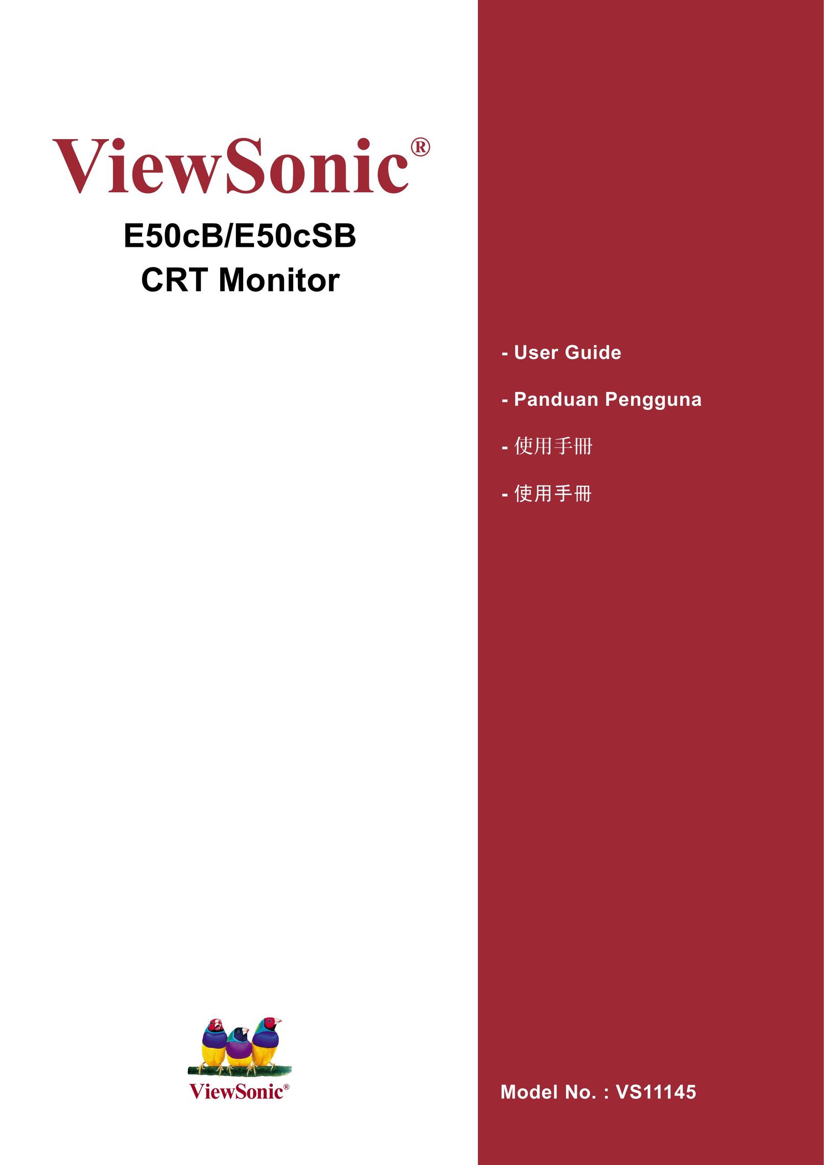 ViewSonic E50cB Computer Monitor User Manual