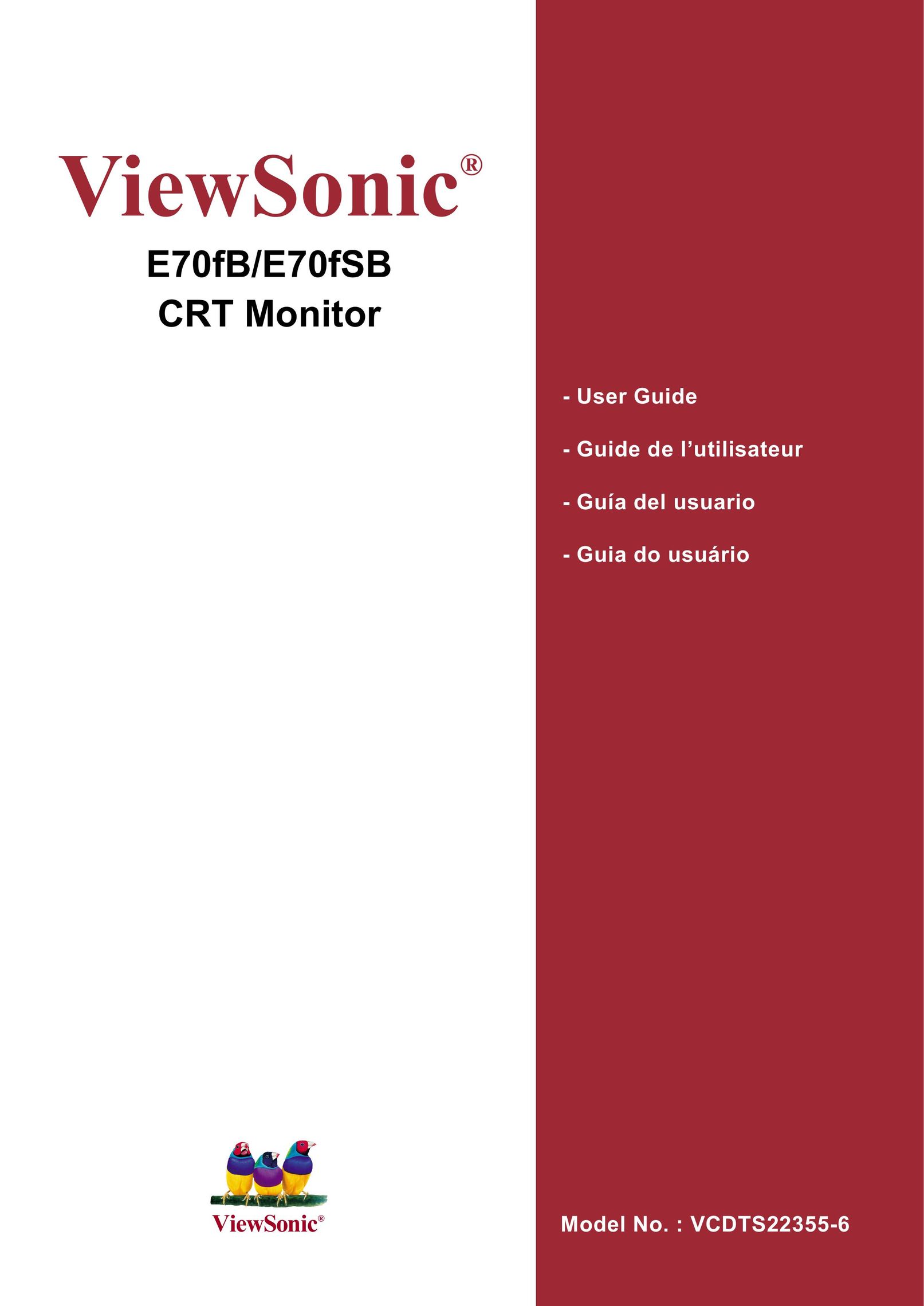 ViewSonic E70fb Computer Monitor User Manual