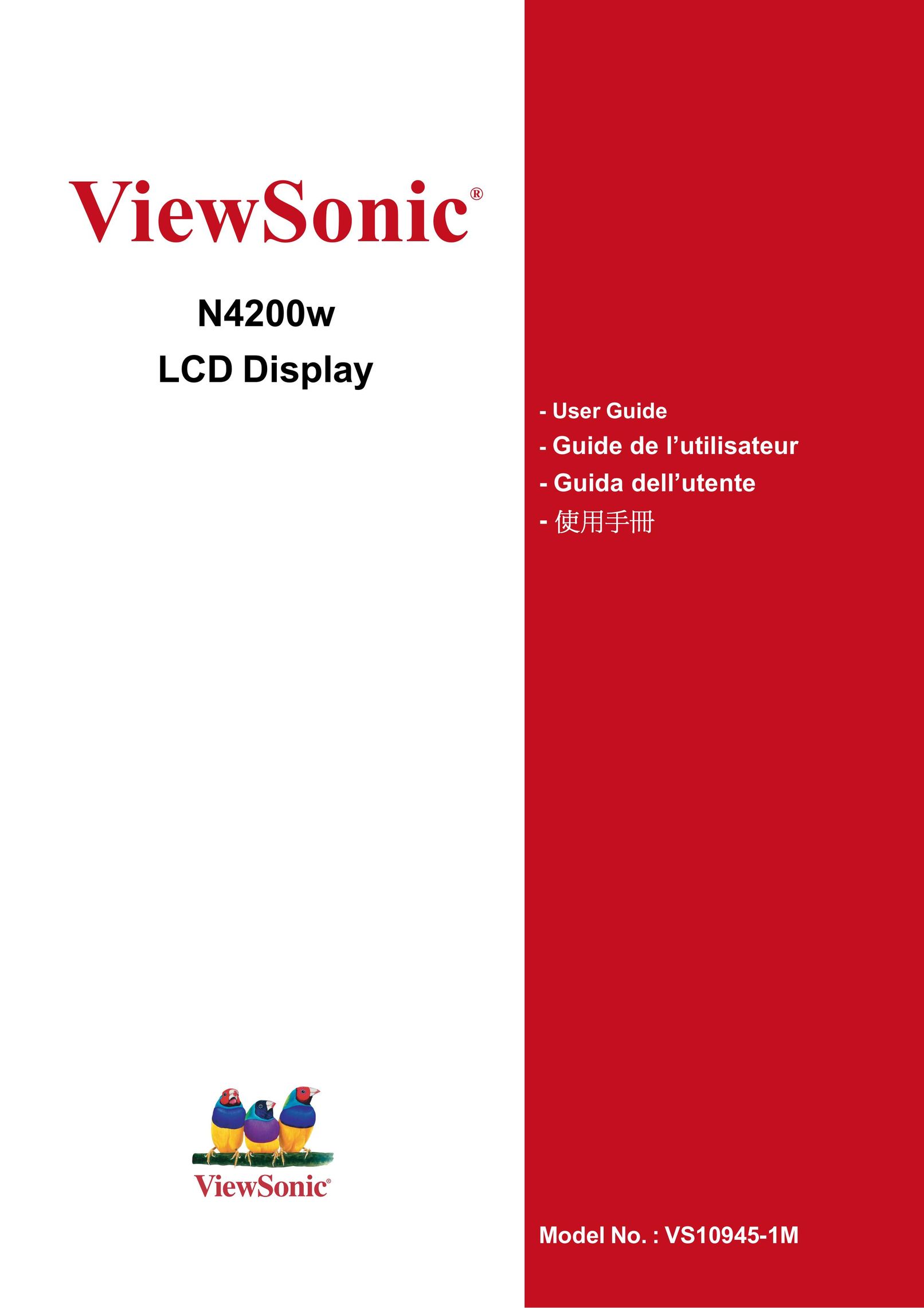 ViewSonic N4200W Computer Monitor User Manual