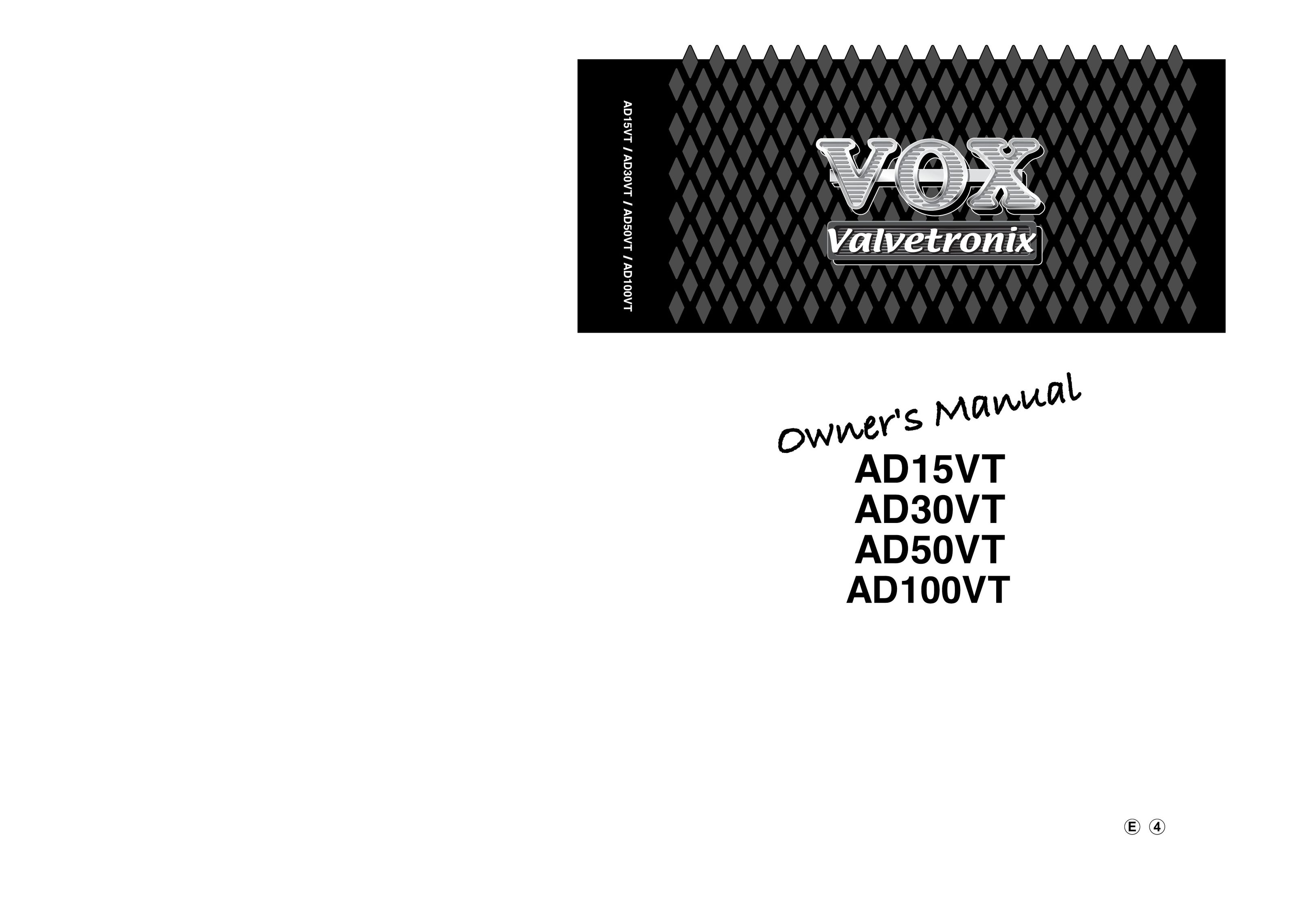Vox AD15VT Computer Monitor User Manual