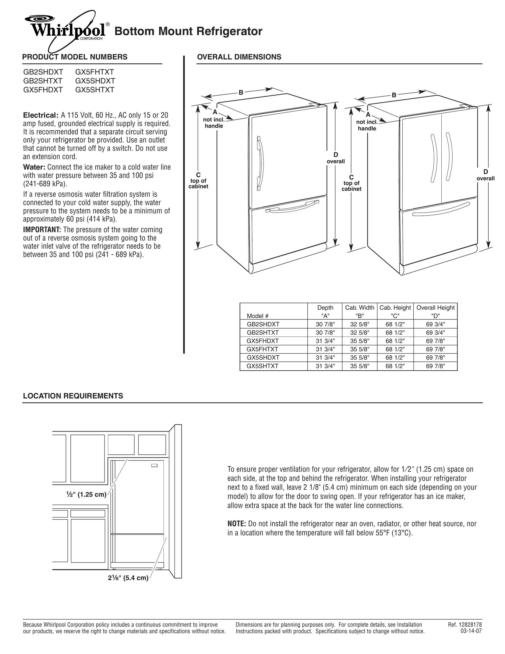 Whirlpool GX5FHTXT Computer Monitor User Manual