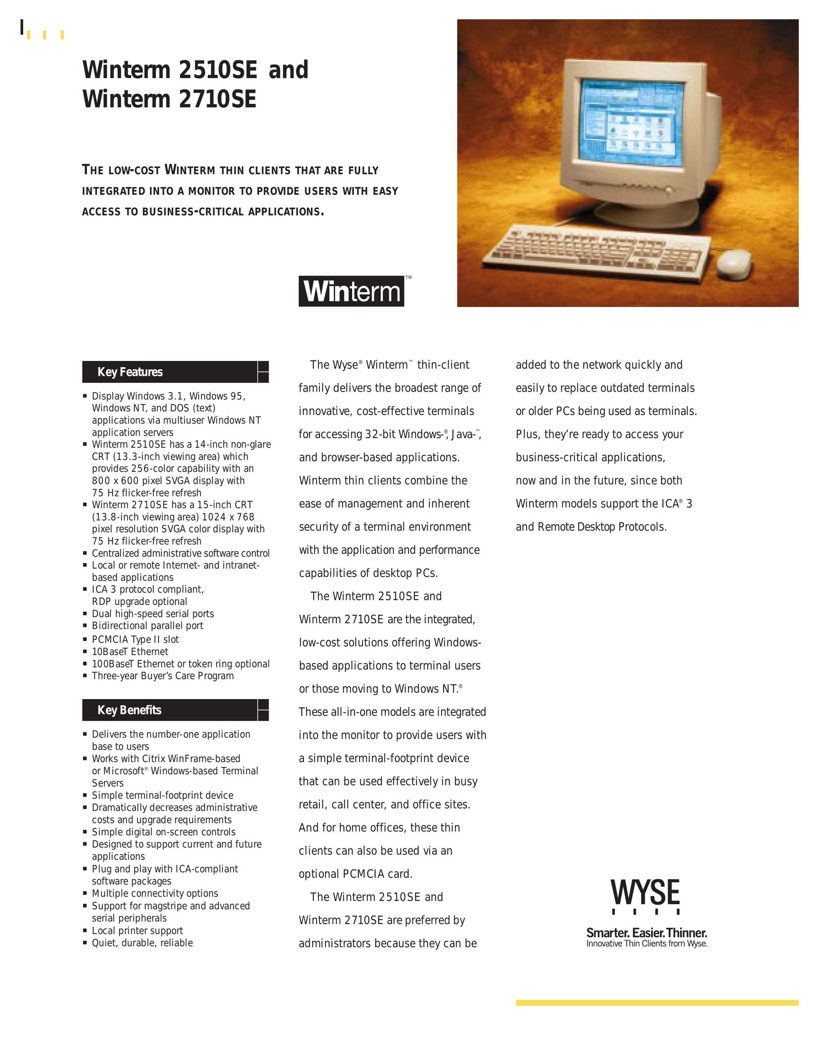 Wyse Technology 2510SE Computer Monitor User Manual