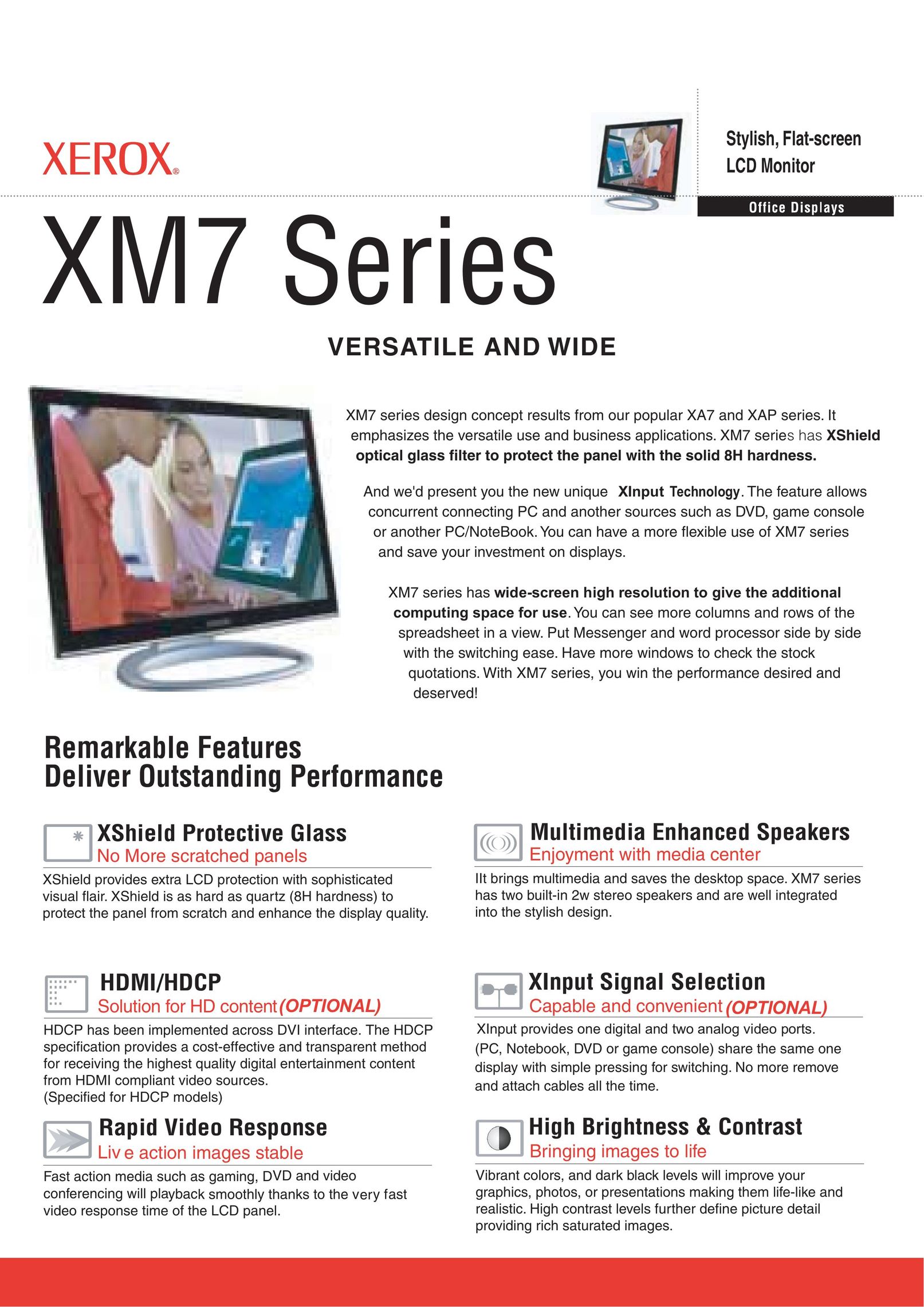 Xerox XM7 Series Computer Monitor User Manual