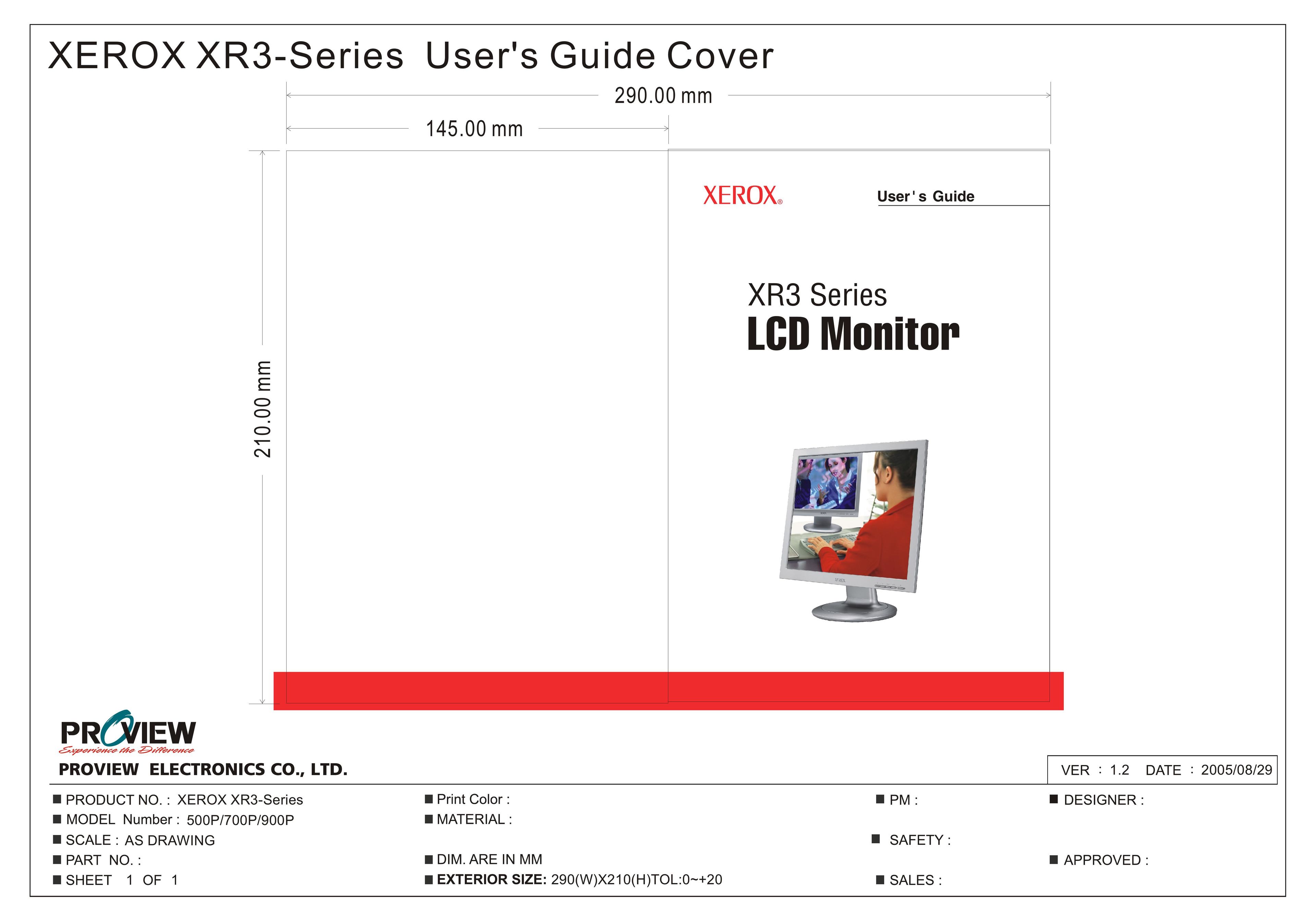 Xerox XR3 Series Computer Monitor User Manual