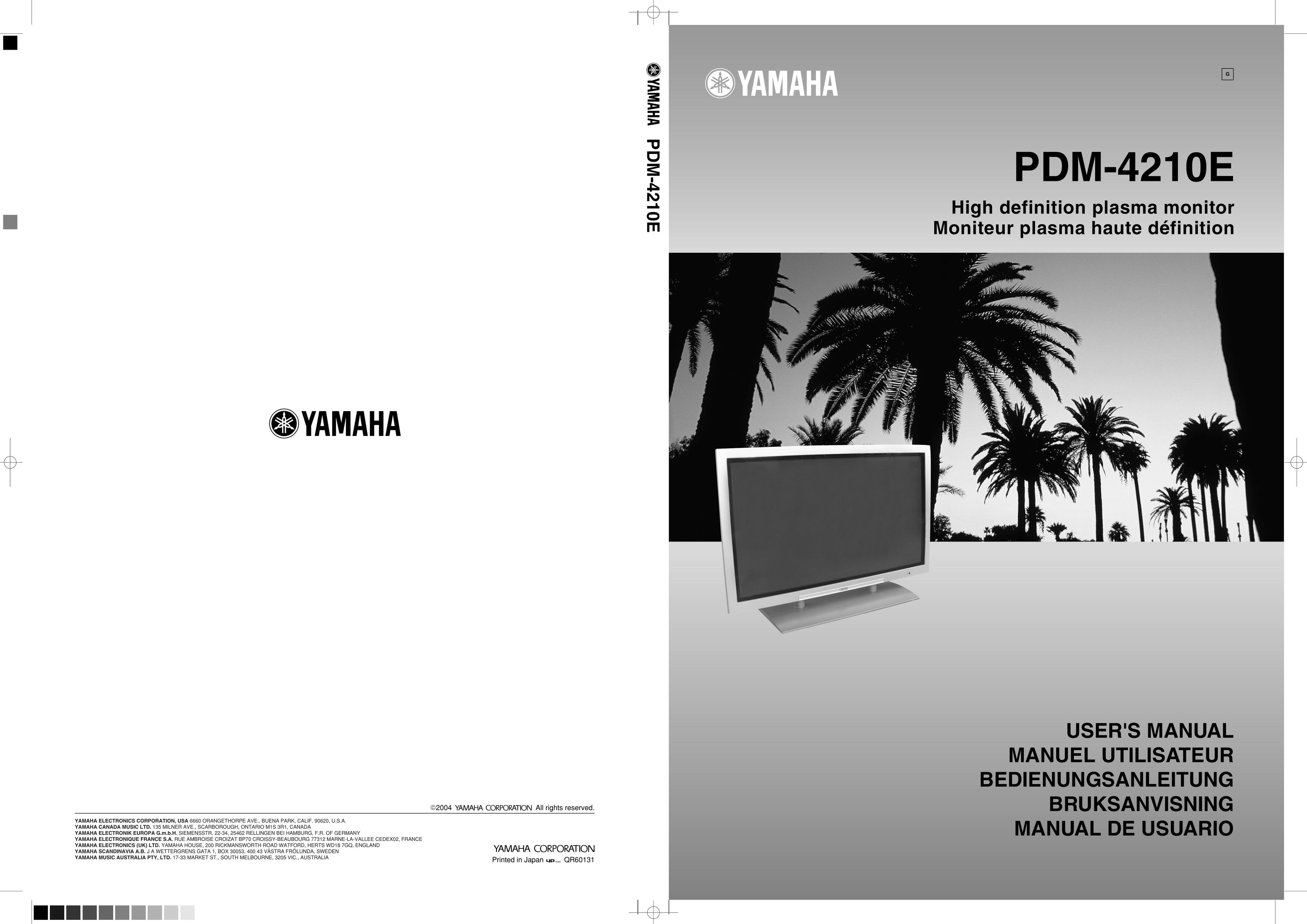 Yamaha PDM-4210E Computer Monitor User Manual
