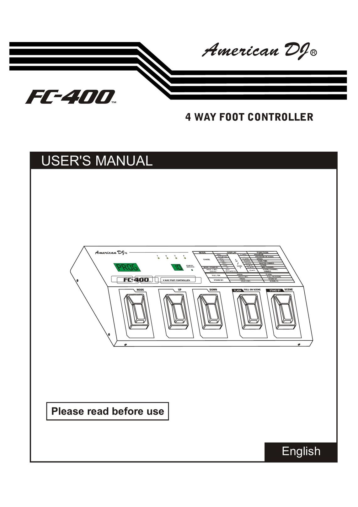 American DJ FC 400 Copier User Manual
