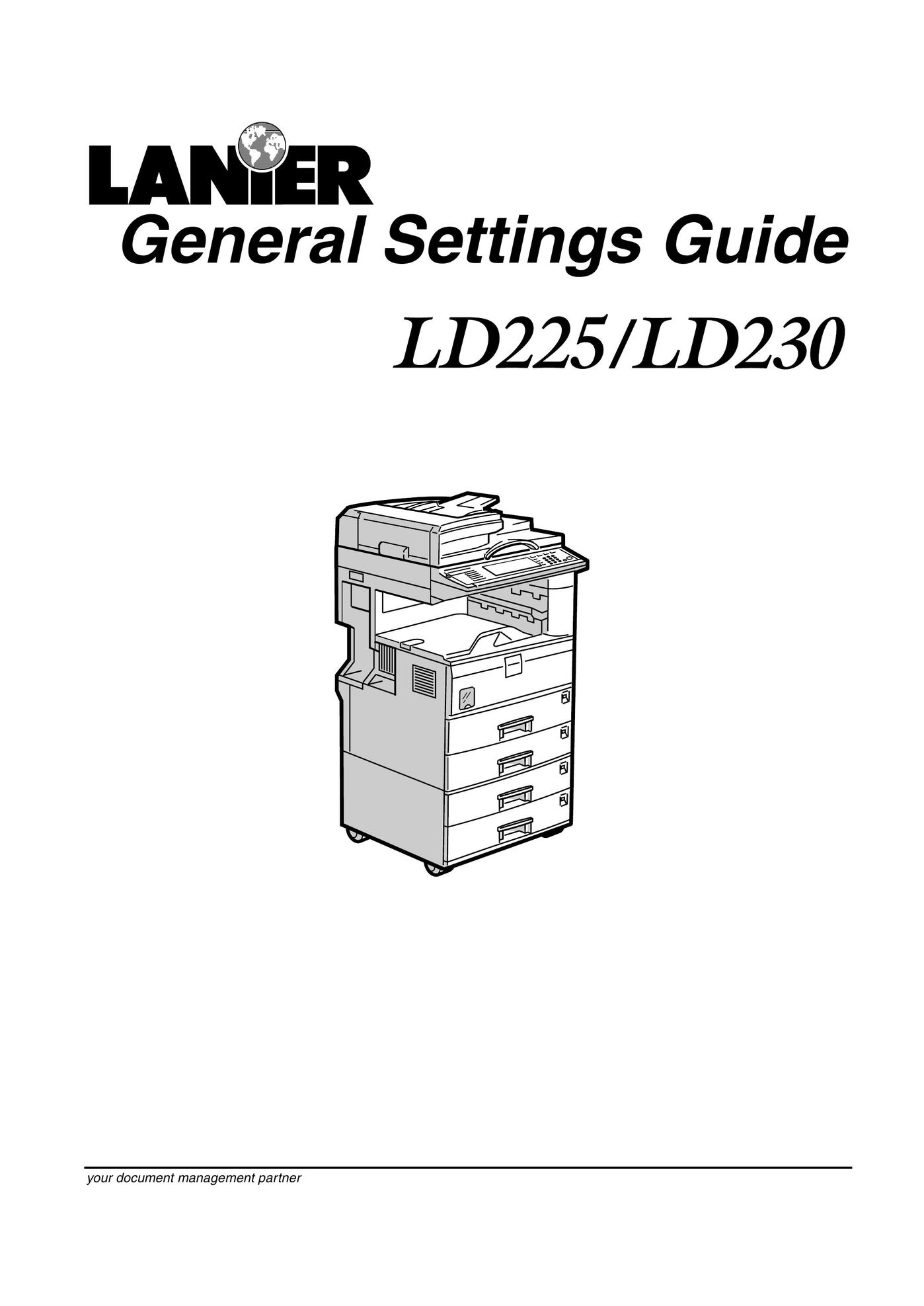 Lanier LD225 Copier User Manual