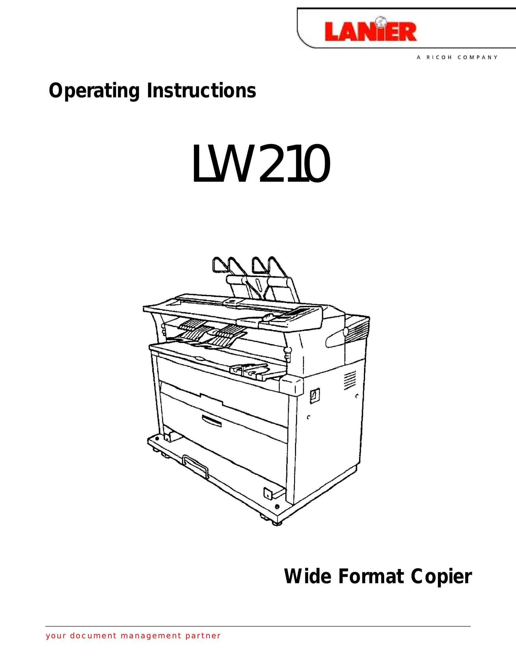 Lanier LW 210 Copier User Manual