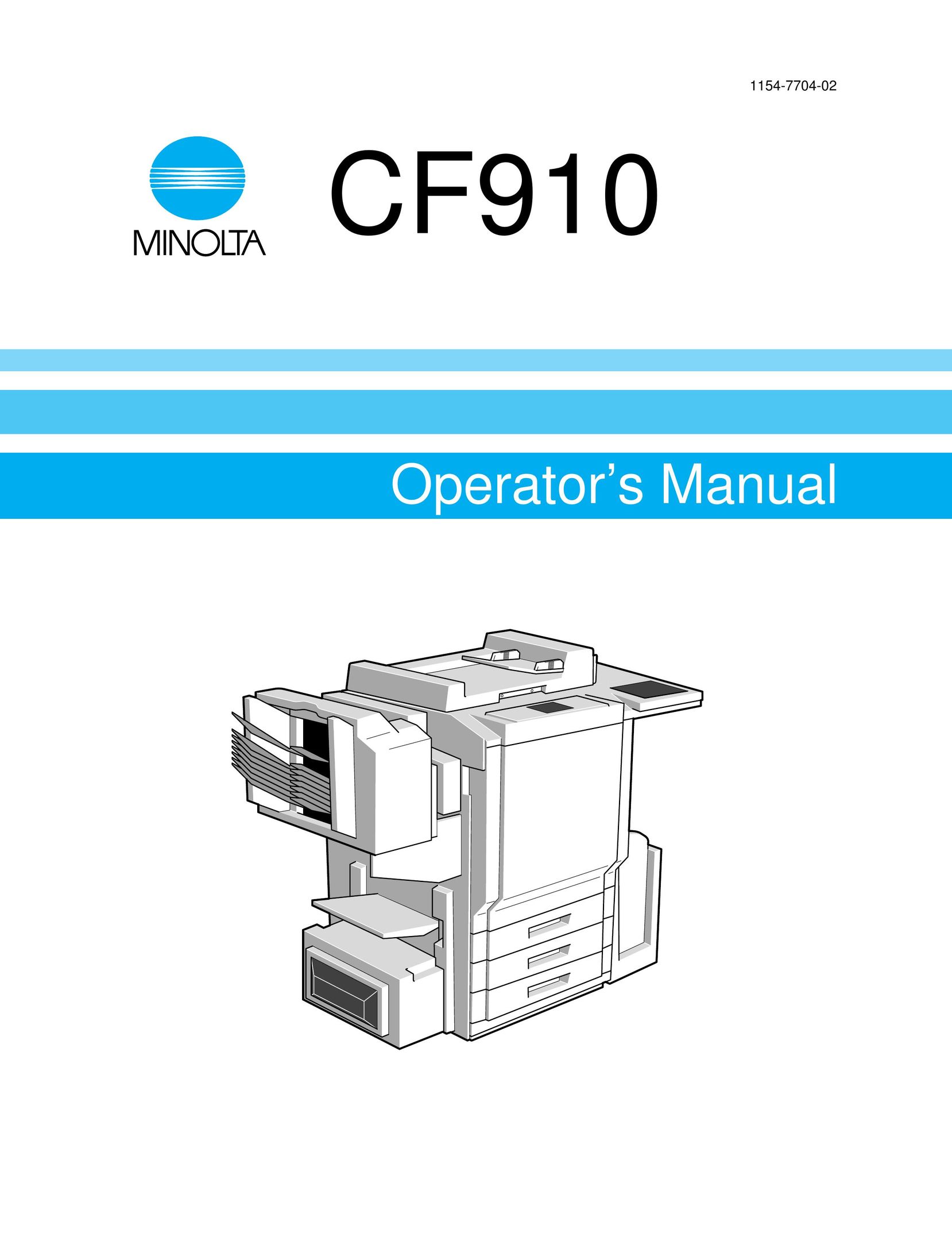 Minolta CF910 Copier User Manual