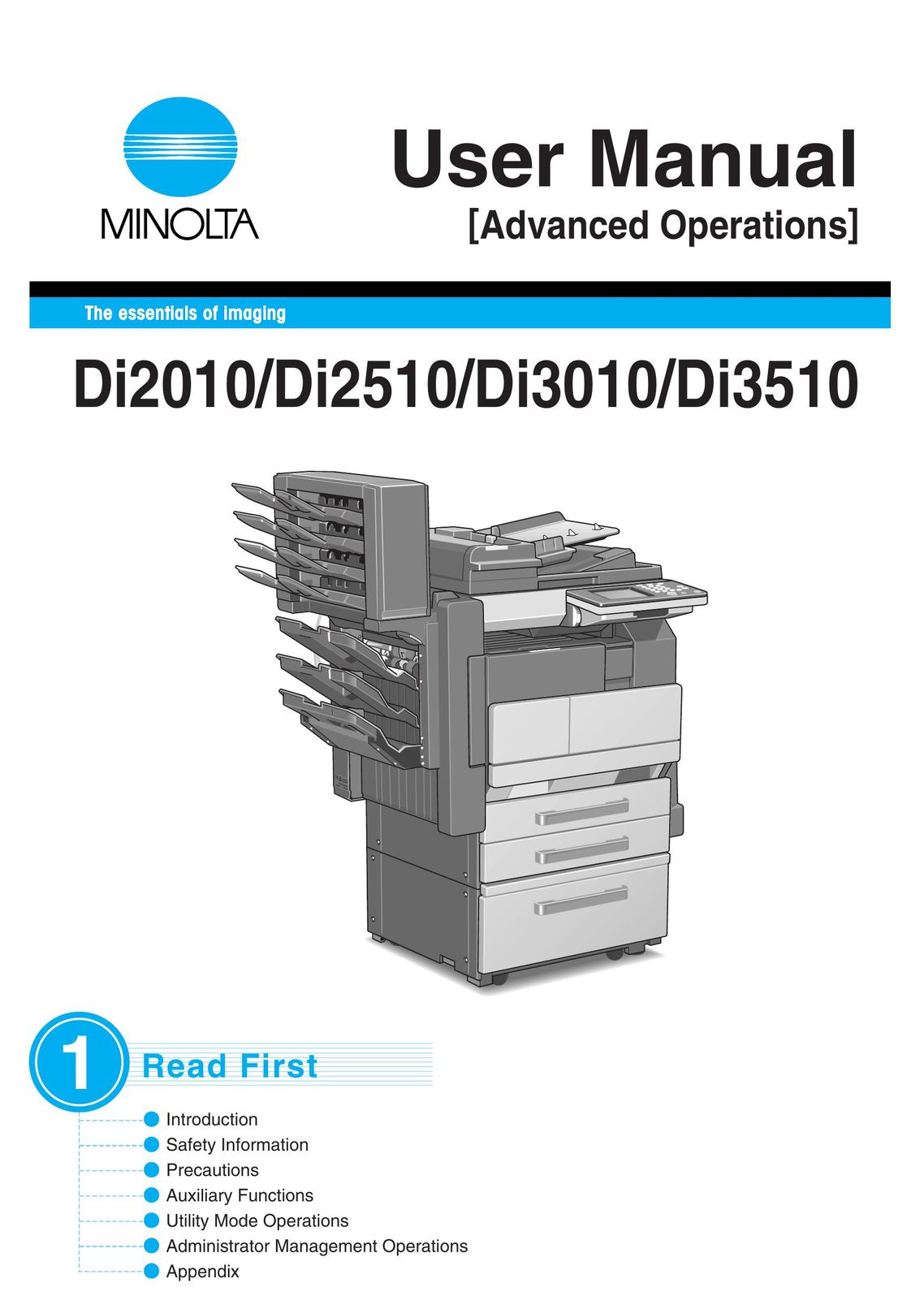 Minolta DI3010 Copier User Manual