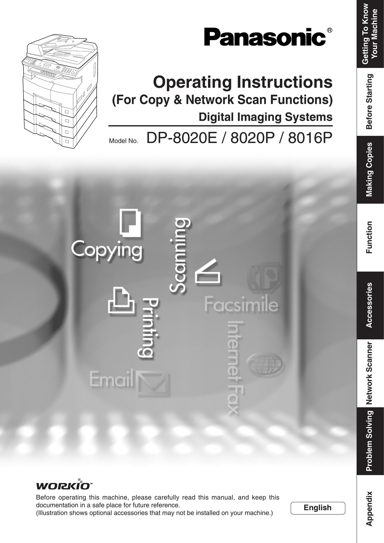 Panasonic 8016P Copier User Manual