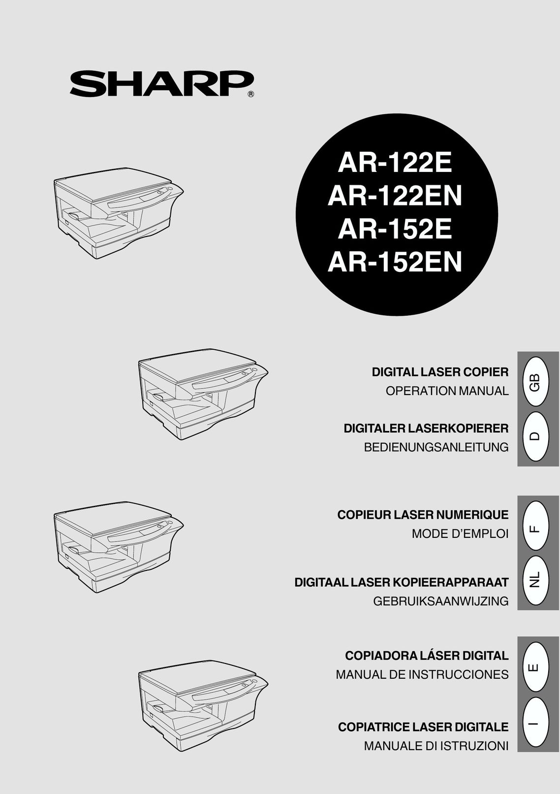 Sharp AR-122E Copier User Manual