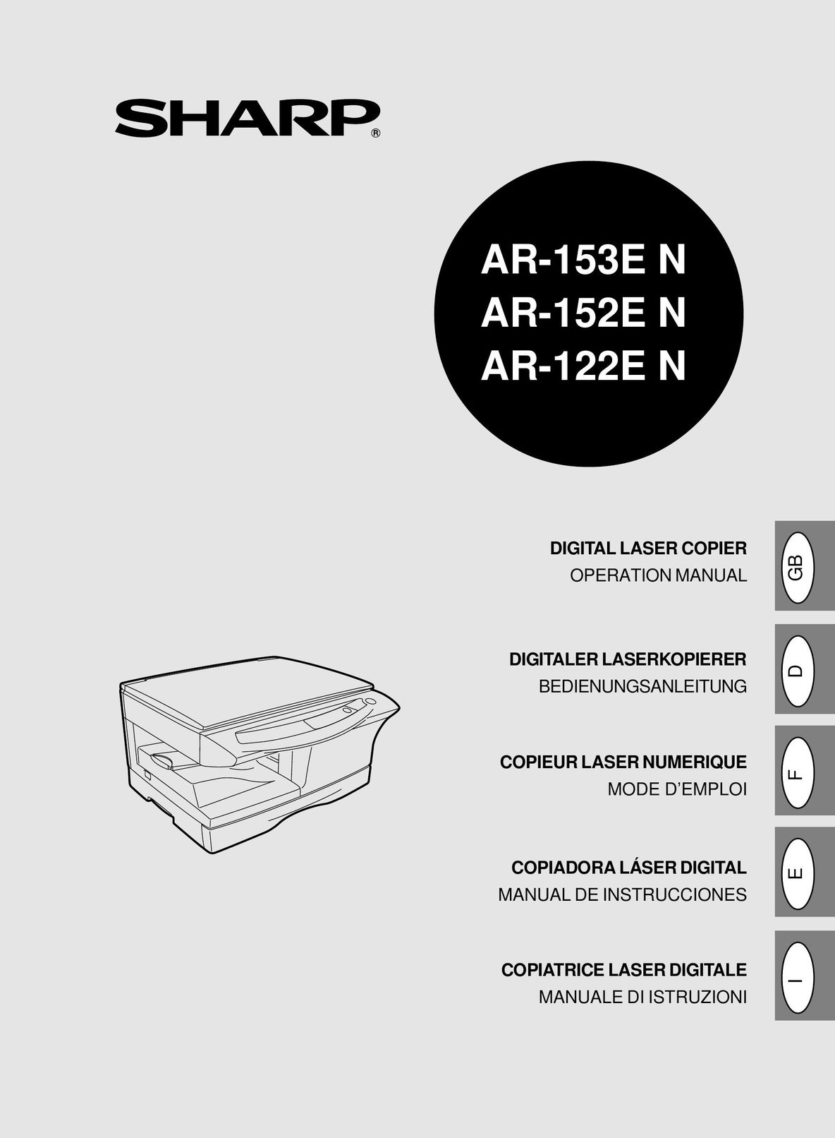 Sharp AR-153E N Copier User Manual