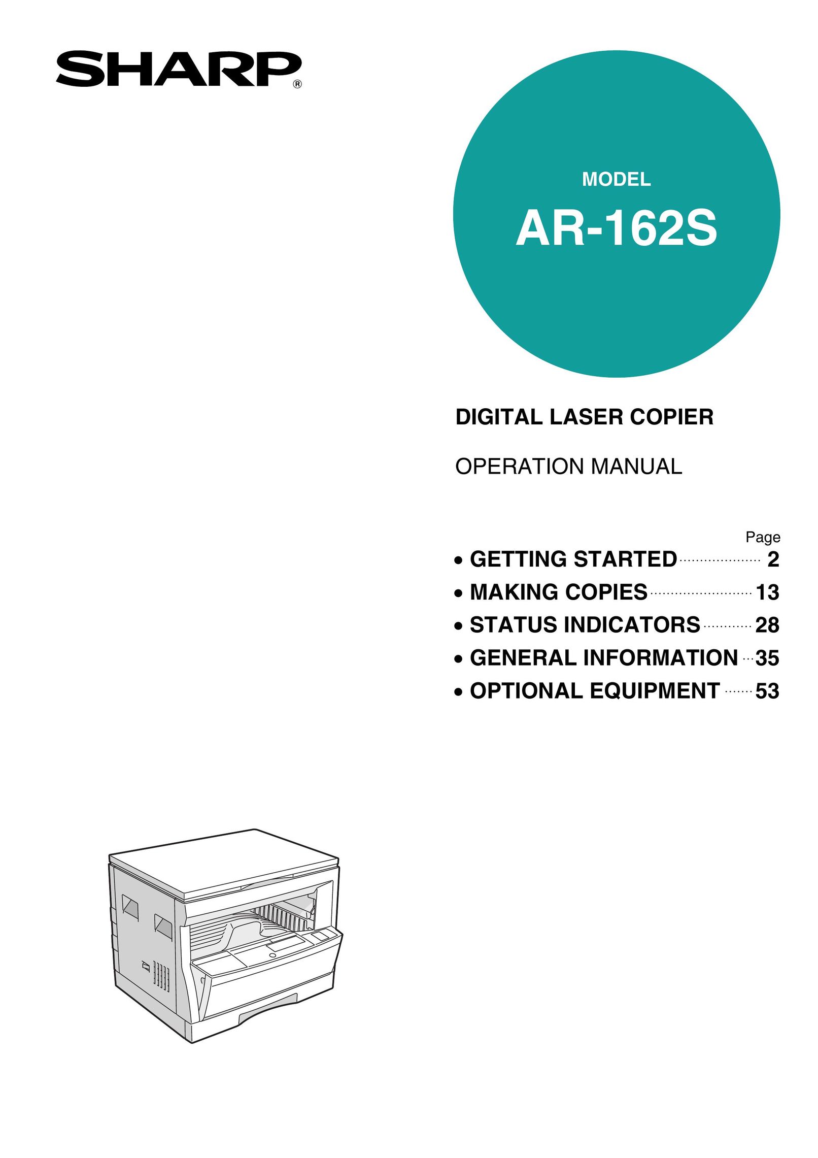 Sharp AR-162S Copier User Manual