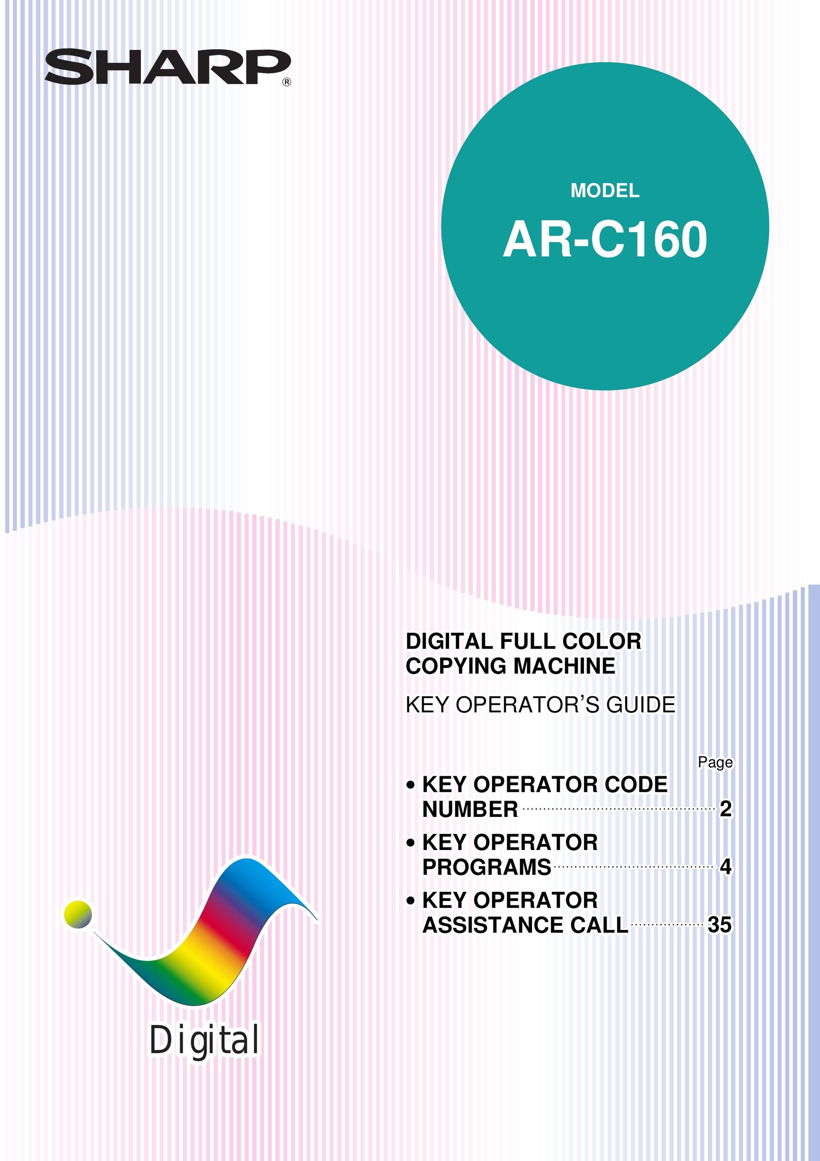 Sharp AR-C160 Copier User Manual