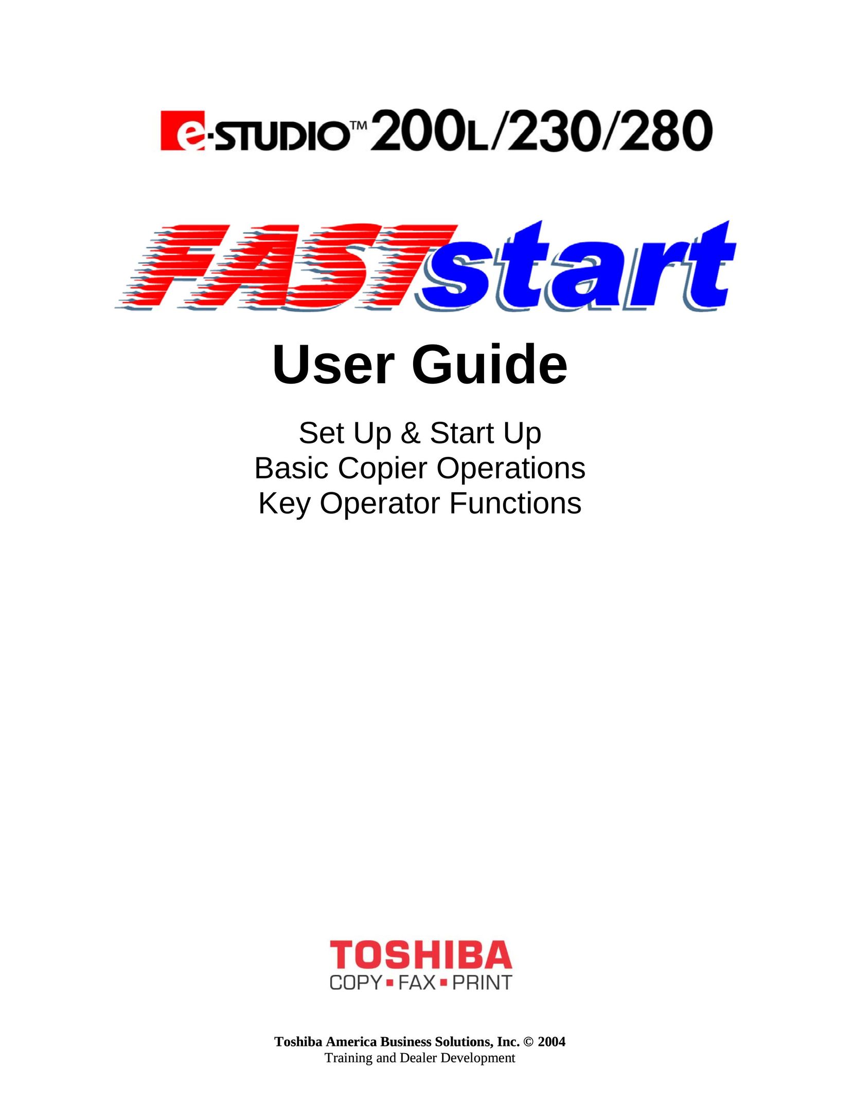 Toshiba 280 Copier User Manual