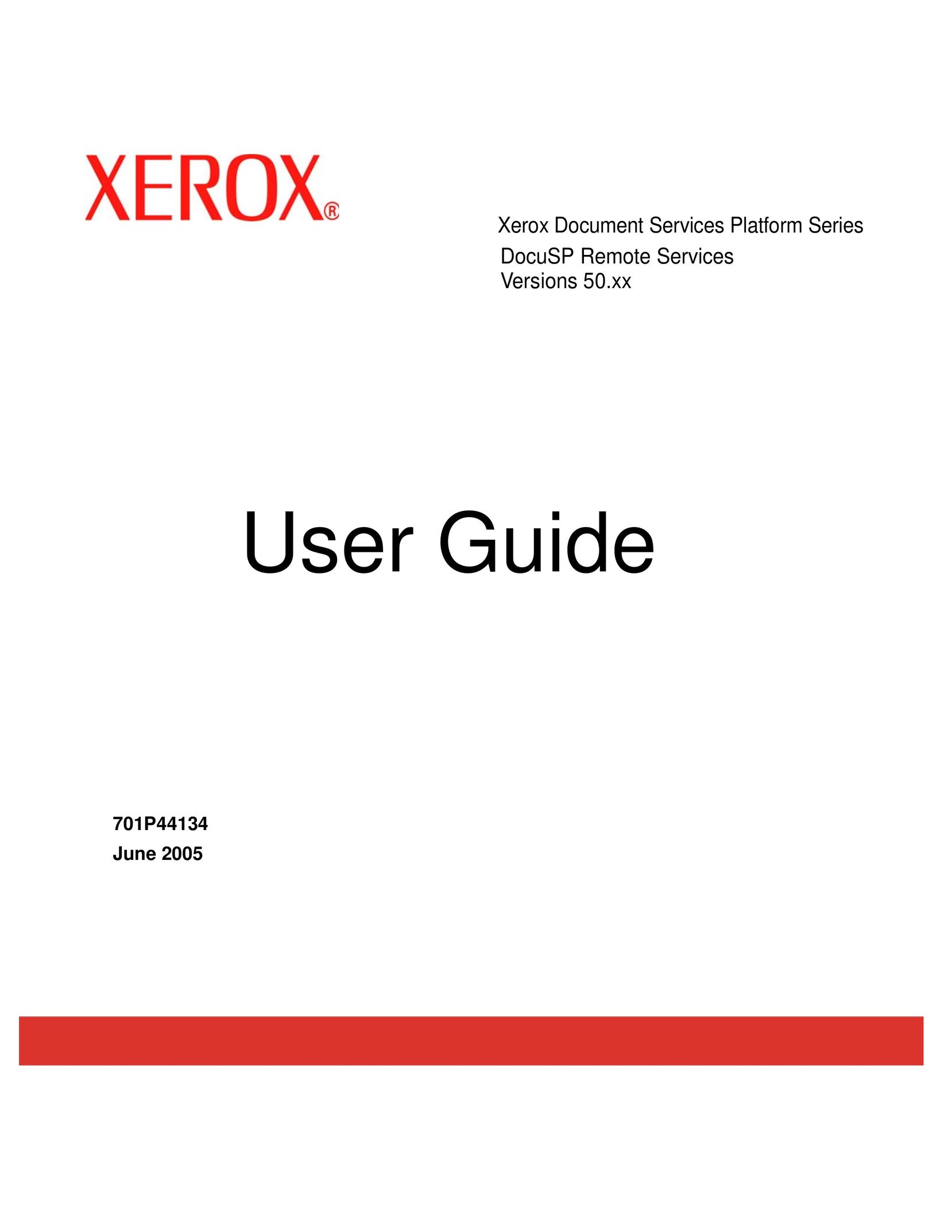 Xerox 50.XX Copier User Manual