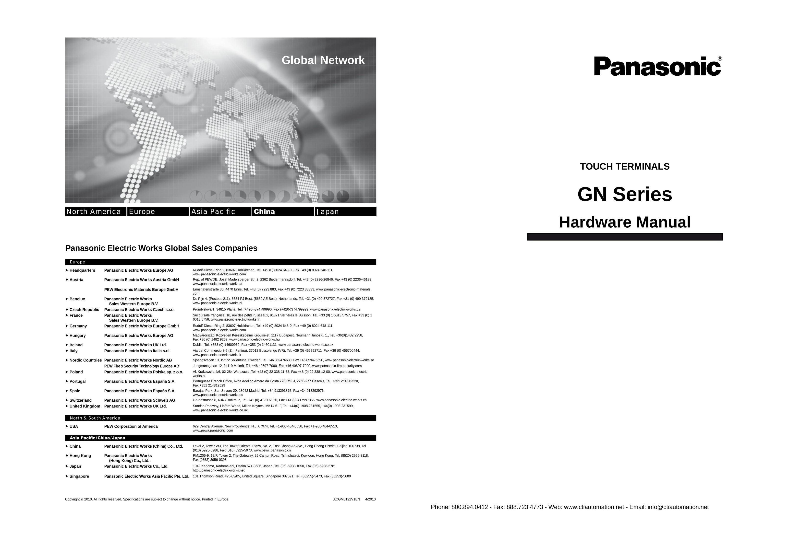 Panasonic GN SERIES Credit Card Machine User Manual