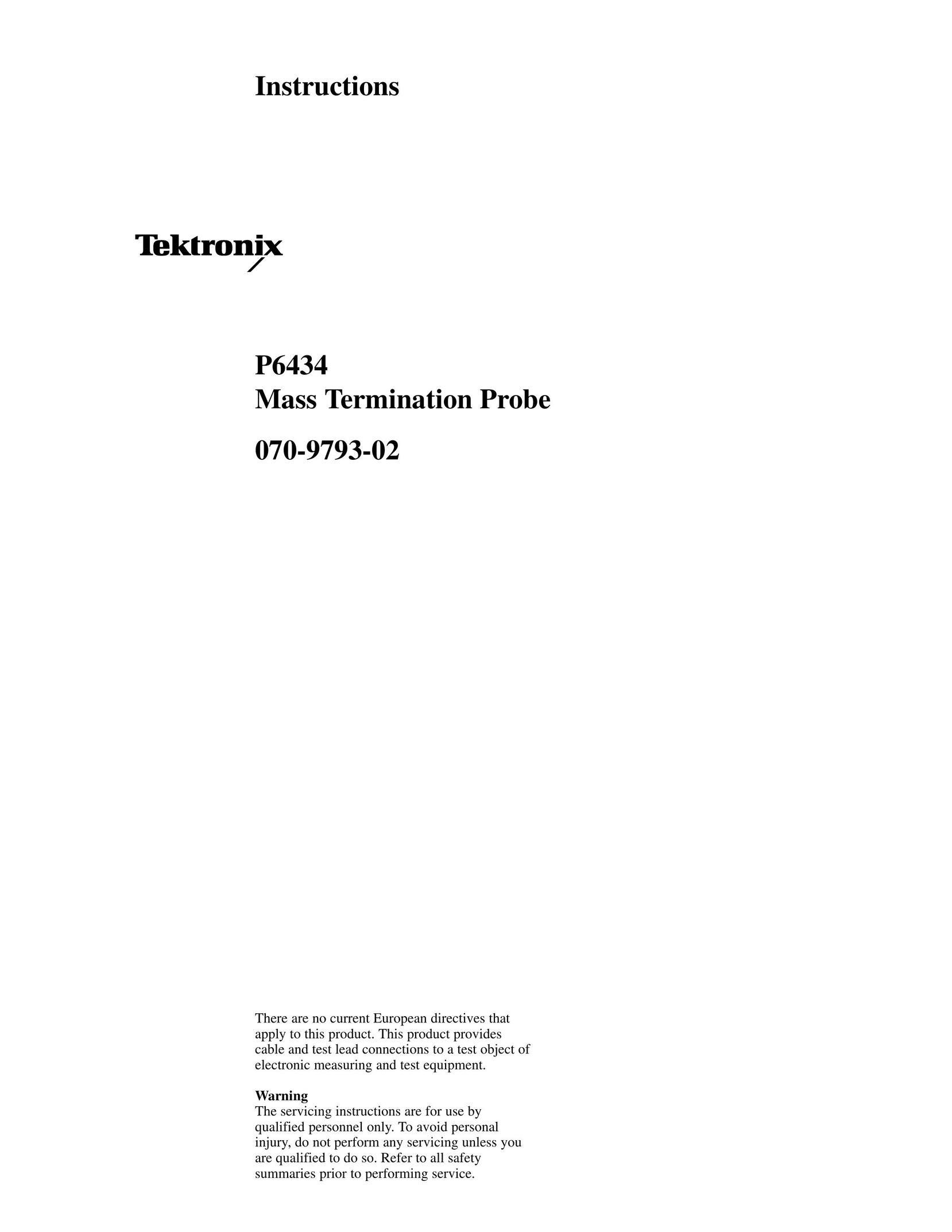 Tektronix 070-9793-02 Credit Card Machine User Manual