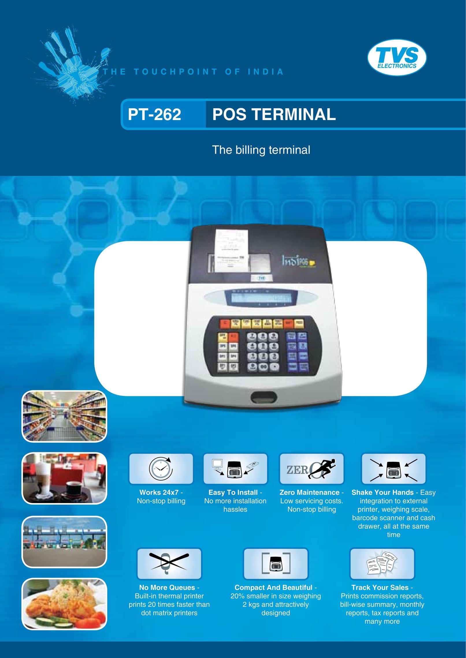 TVS electronic PT-262 Credit Card Machine User Manual