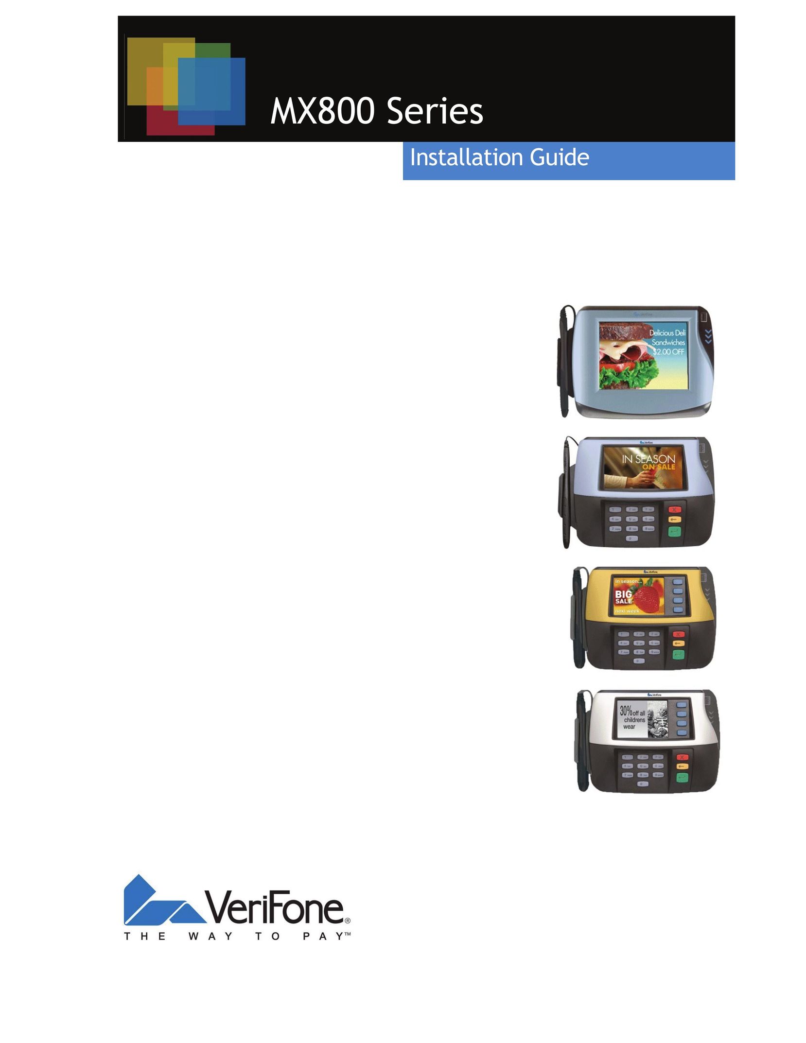 VeriFone MX800 Credit Card Machine User Manual