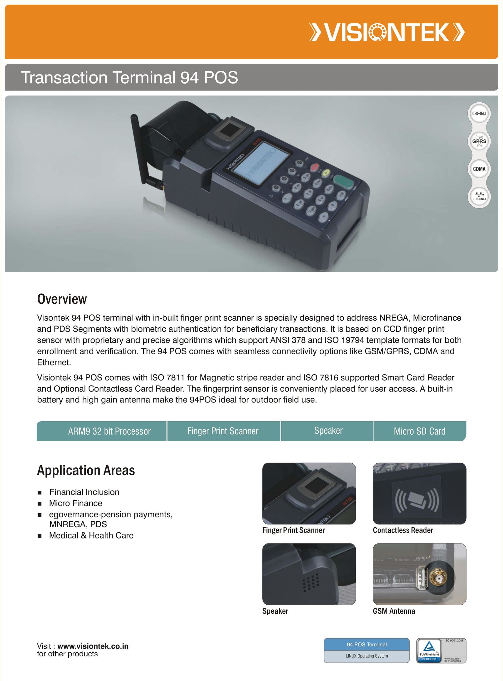 VisionTek ISO 7811 Credit Card Machine User Manual