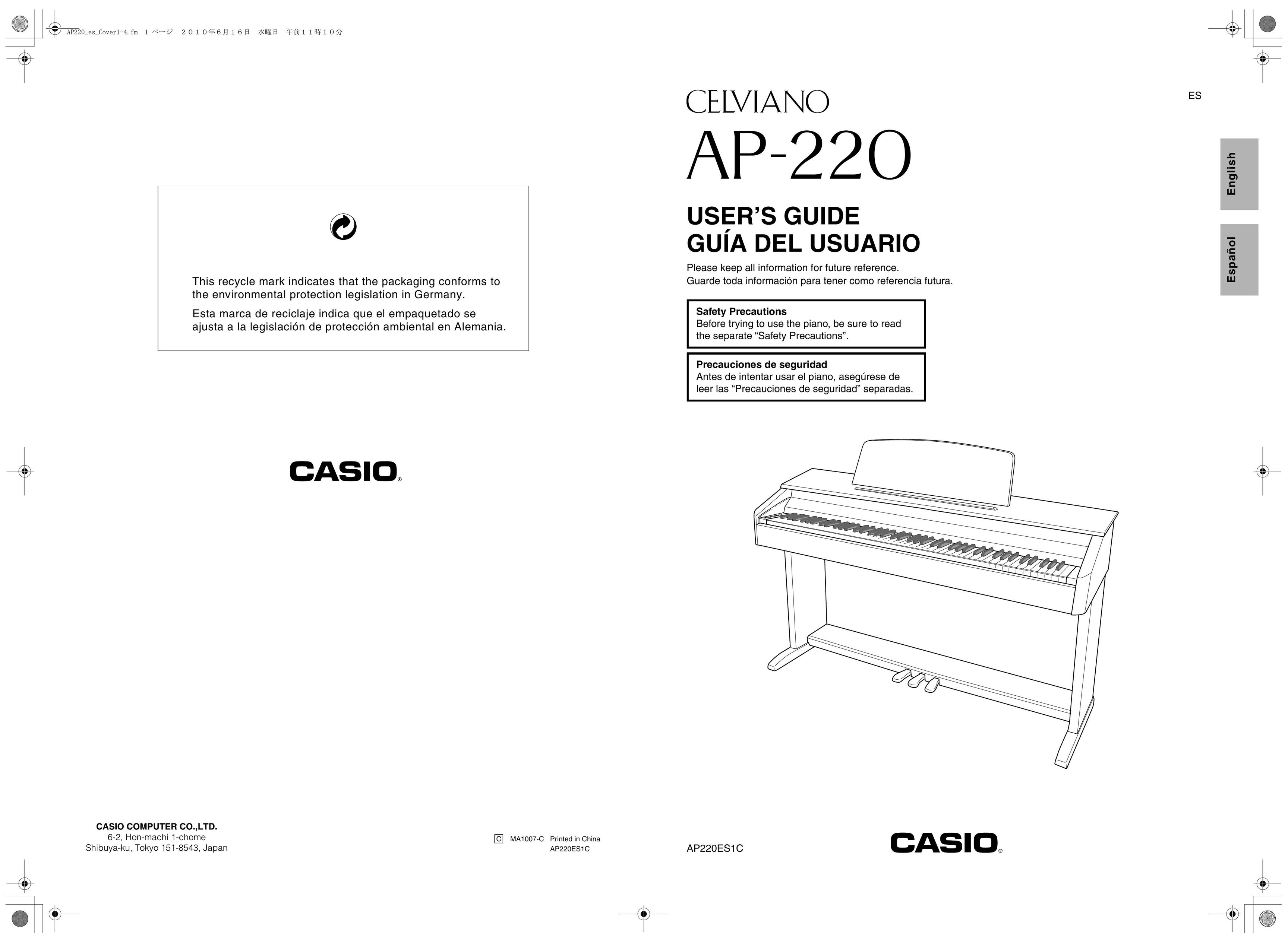 Casio AP220ES1C eBook Reader User Manual