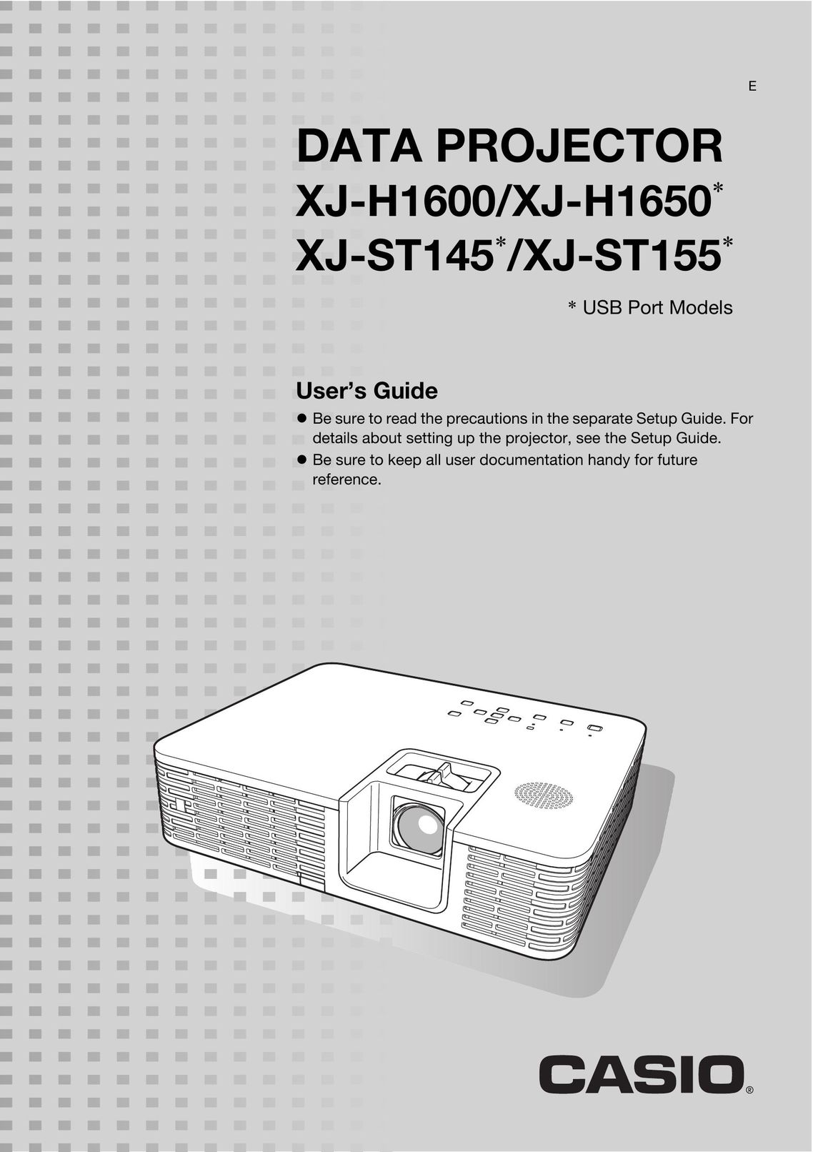 Casio XJ-H1600 eBook Reader User Manual