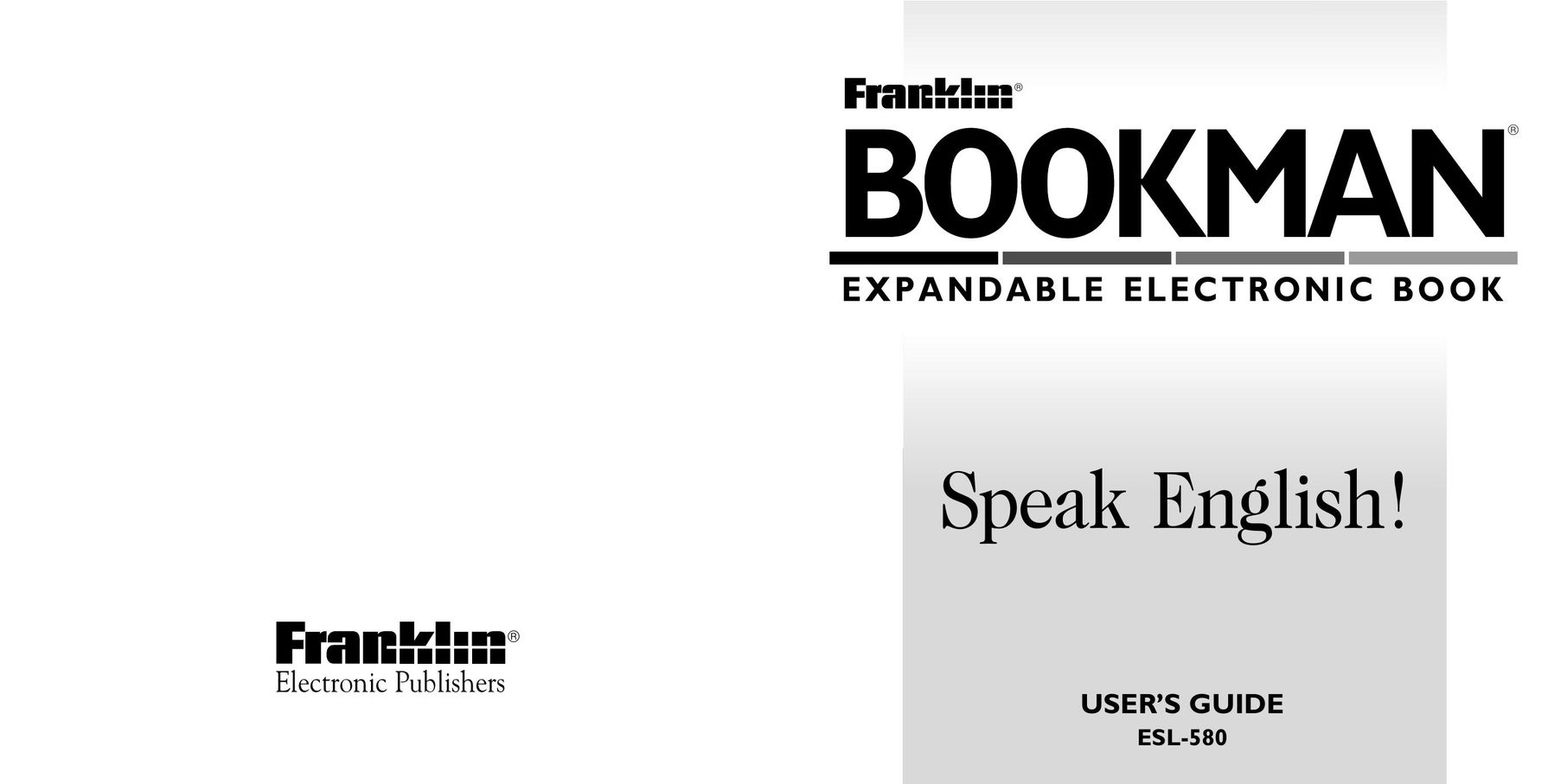 Franklin ESL-580 eBook Reader User Manual