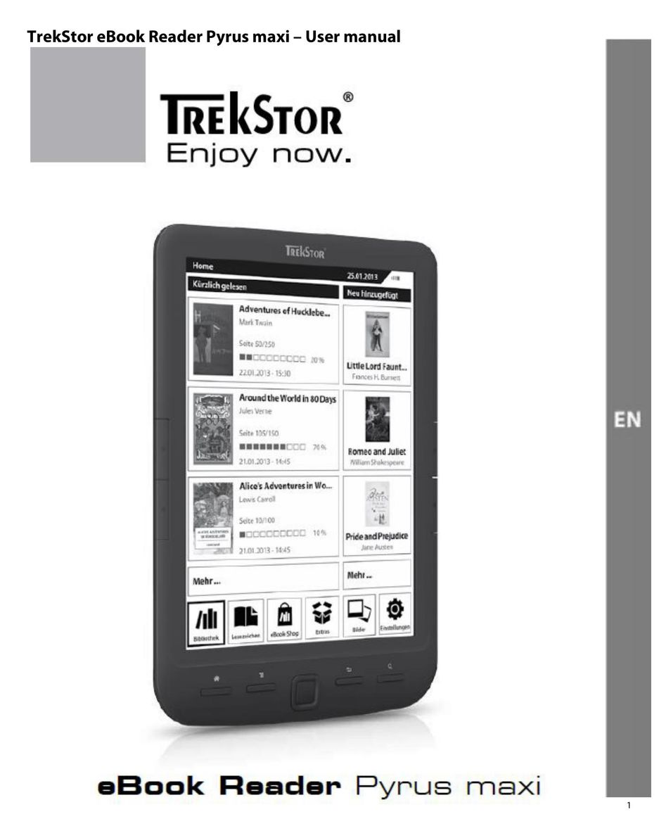 TrekStor pyrus maxi eBook Reader User Manual