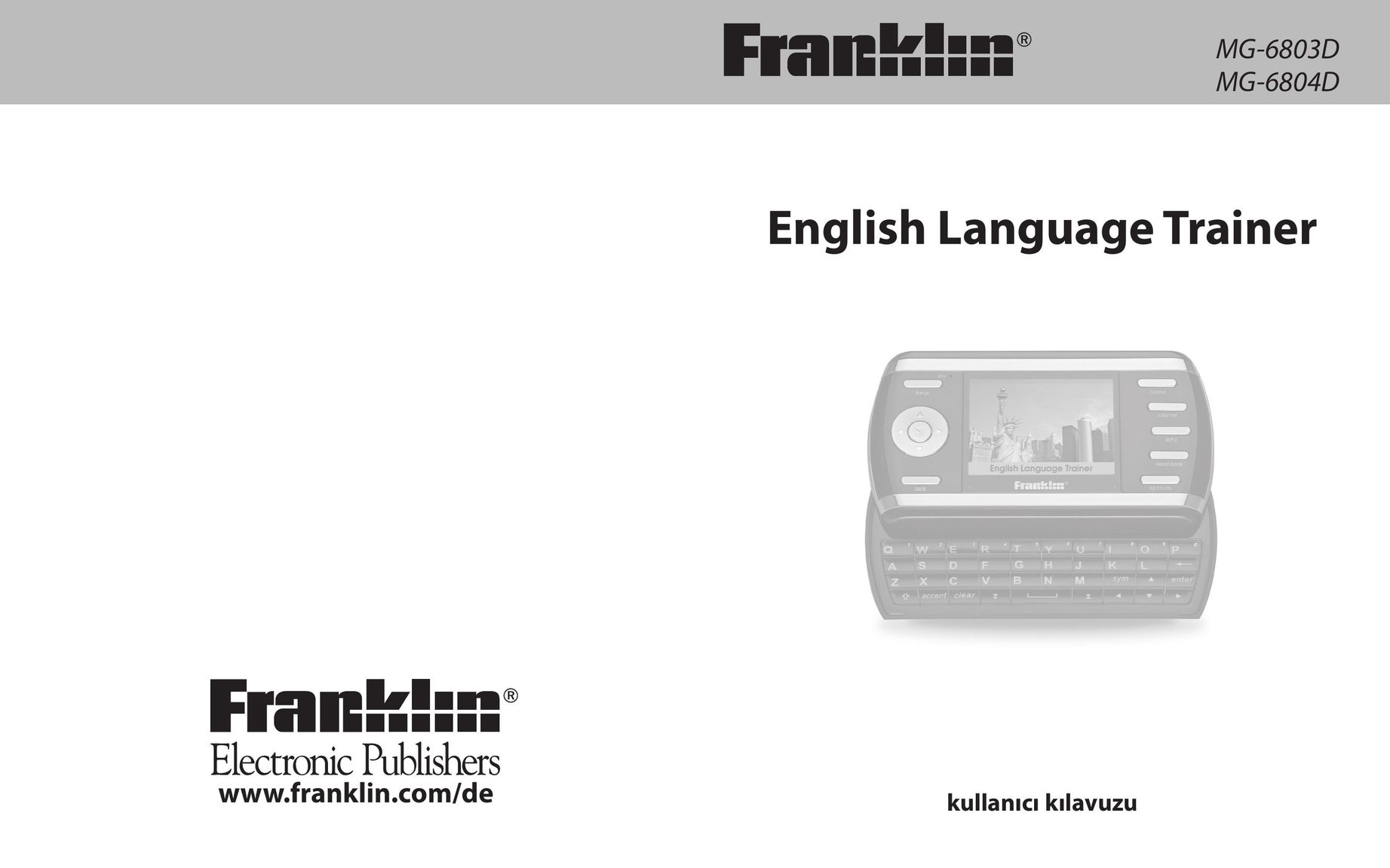 Franklin English Language Trainer Electronic Accessory User Manual
