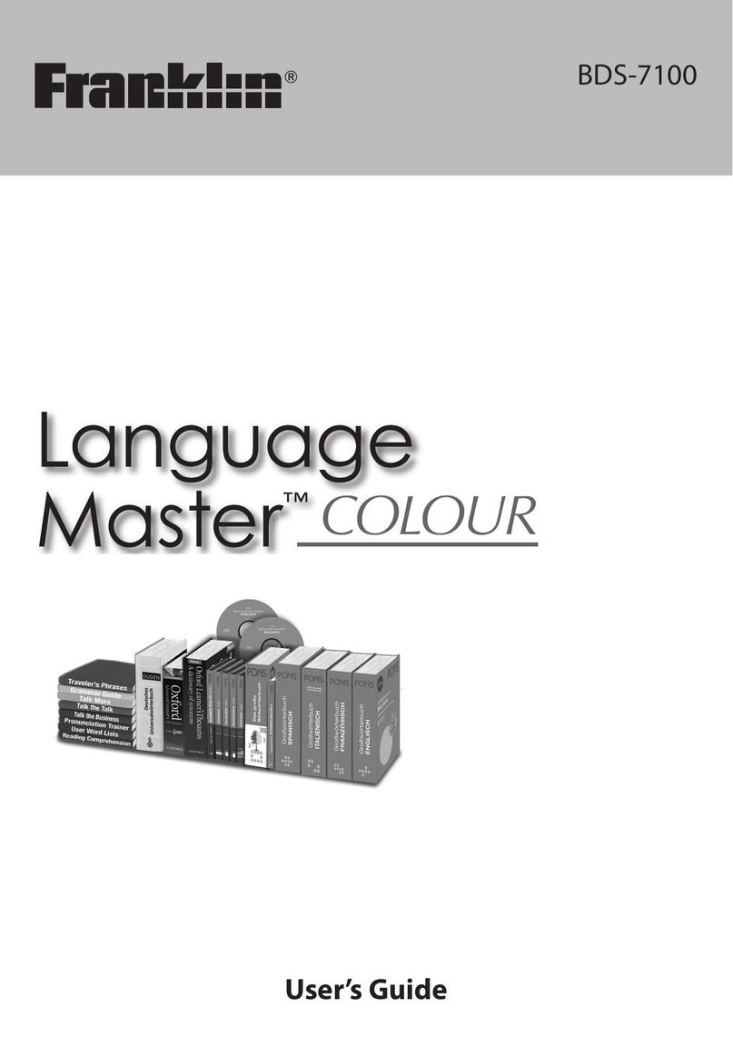 Franklin Language Master Colour Electronic Accessory User Manual