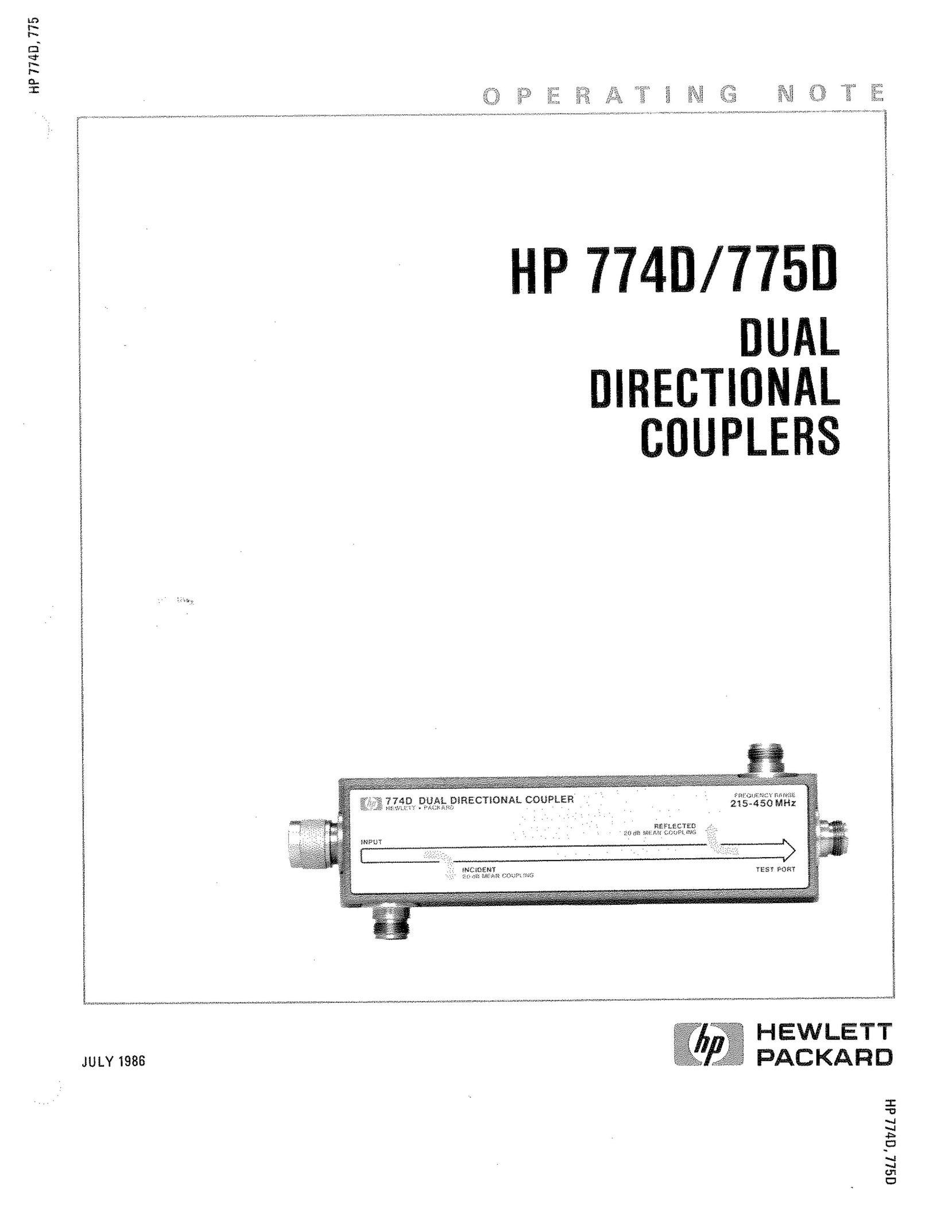 HP (Hewlett-Packard) HP 775D Electronic Accessory User Manual
