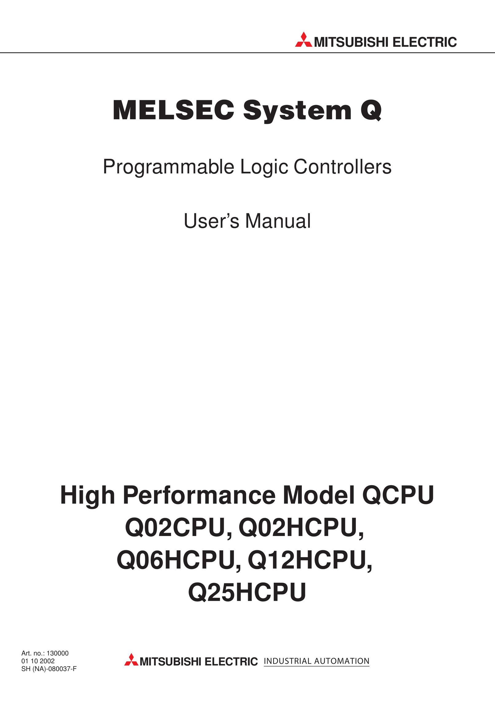 Mitsubishi Electronics Q12HCPU Electronic Accessory User Manual
