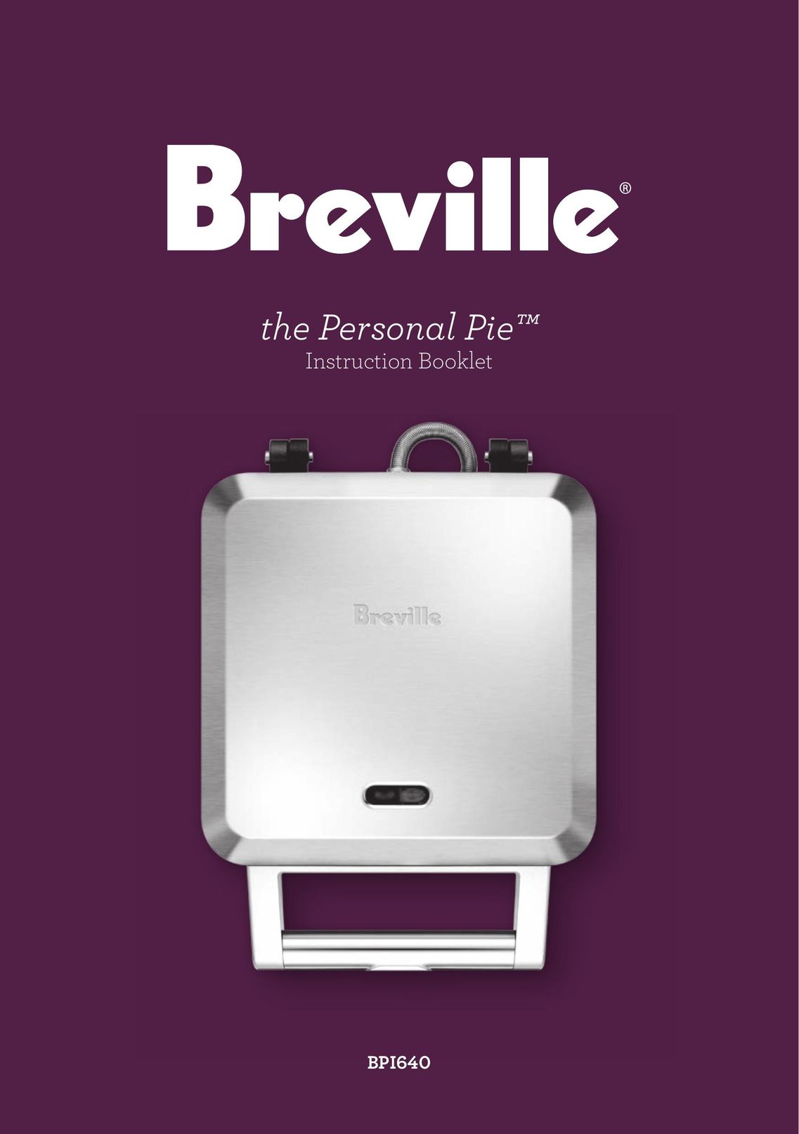 Breville BPI640 Fax Machine User Manual