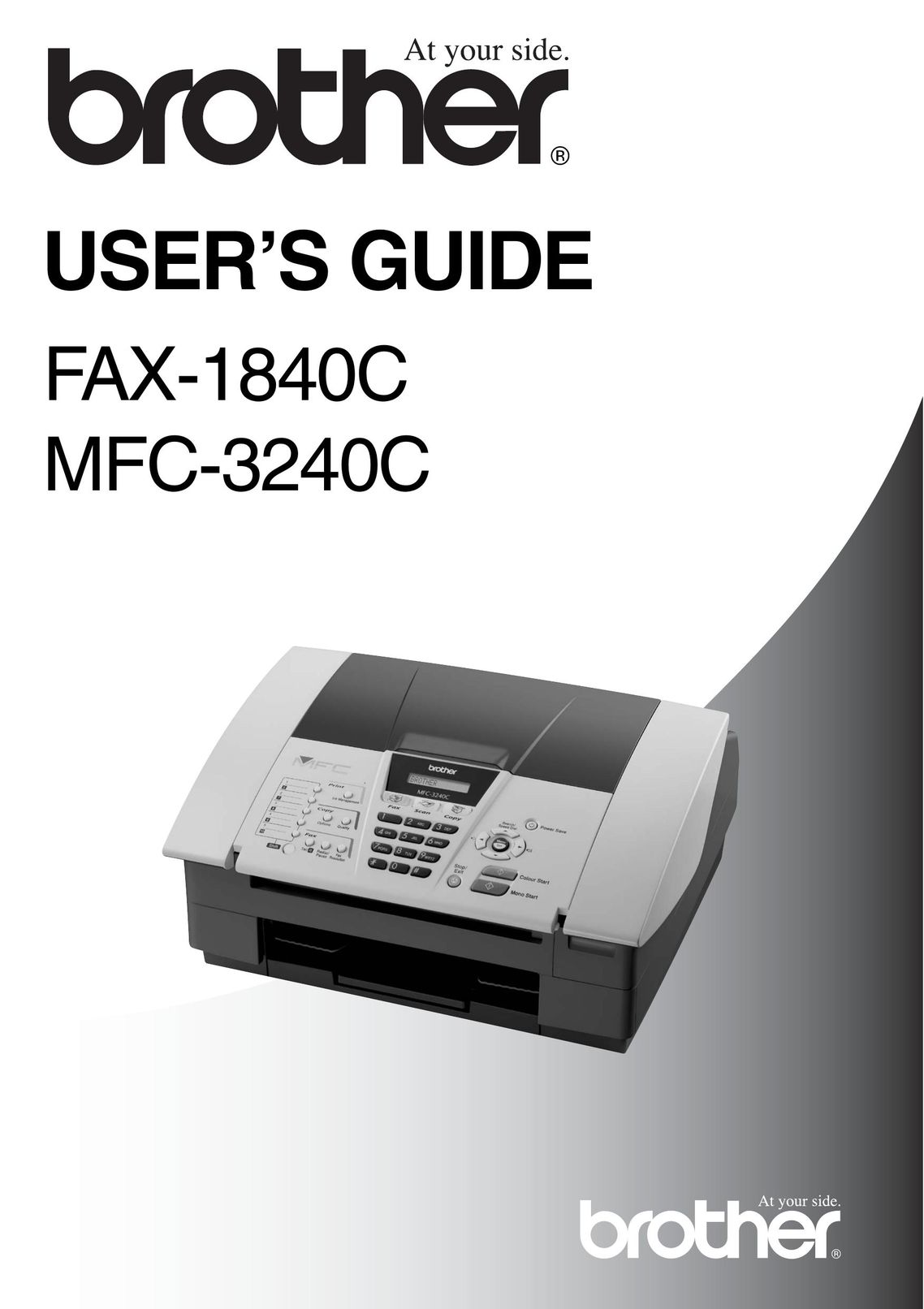 Brother 1840C Fax Machine User Manual