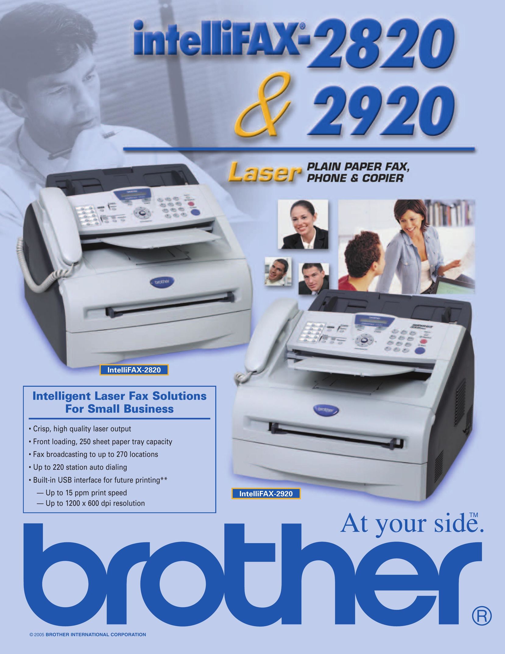 Brother 2820 Fax Machine User Manual