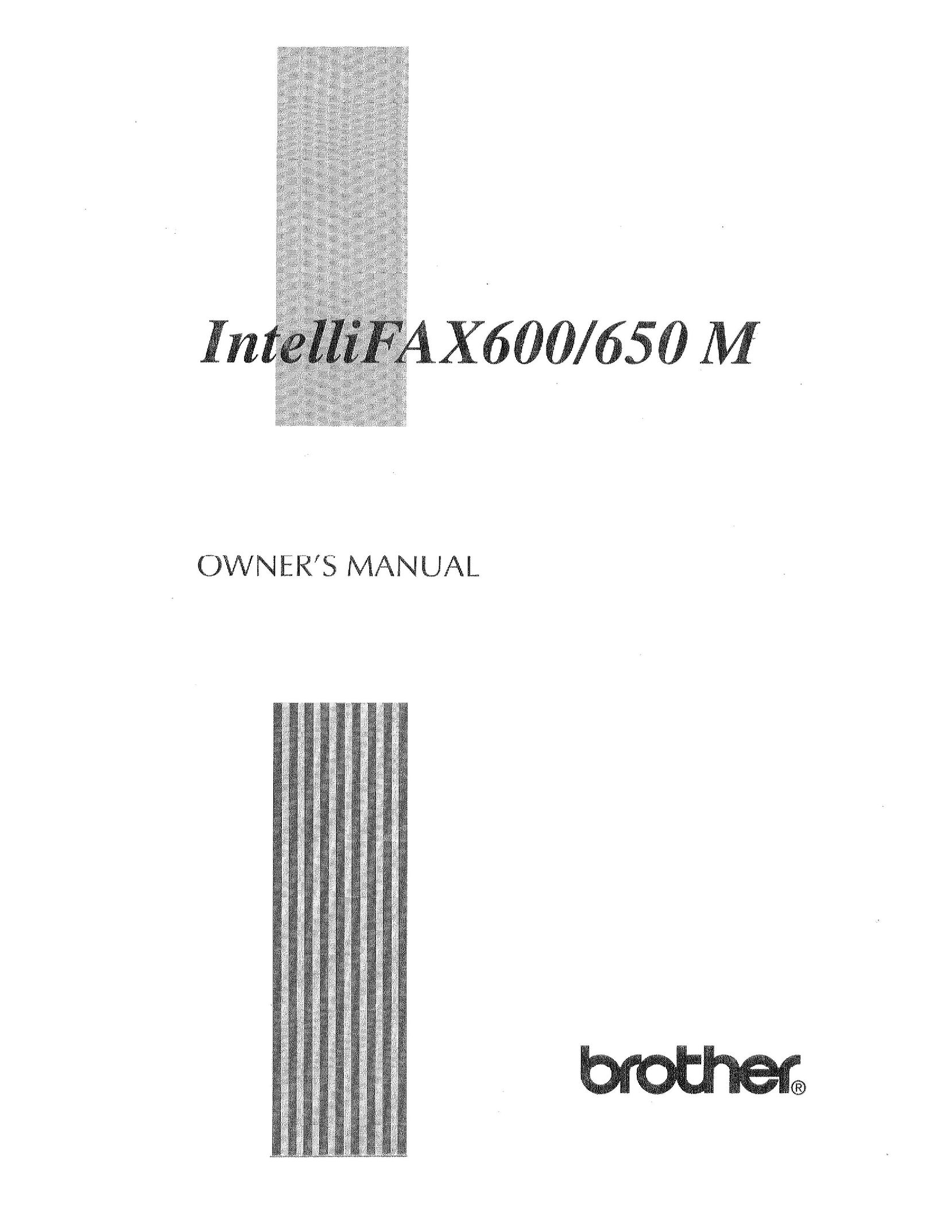 Brother 650 M Fax Machine User Manual