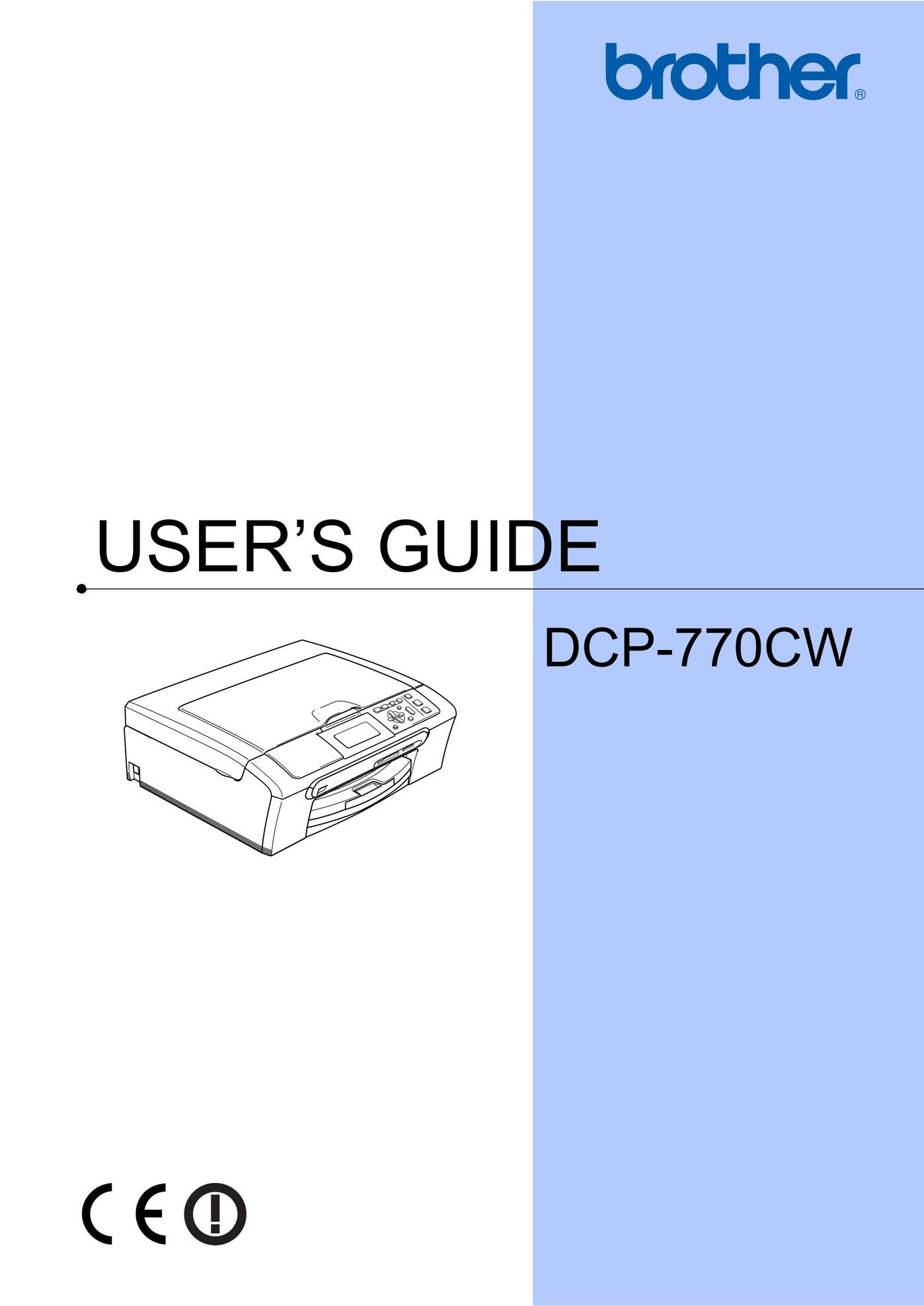 Brother DCP-770CW Fax Machine User Manual