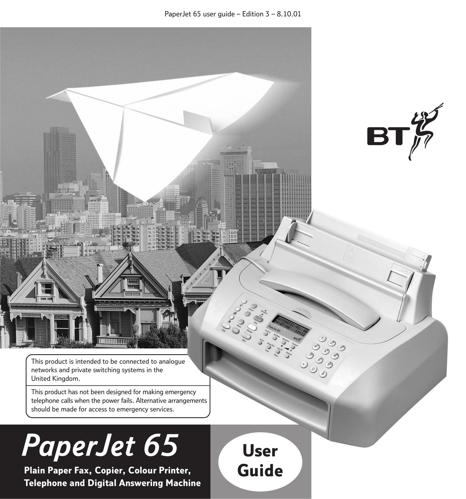 BT 65 Fax Machine User Manual