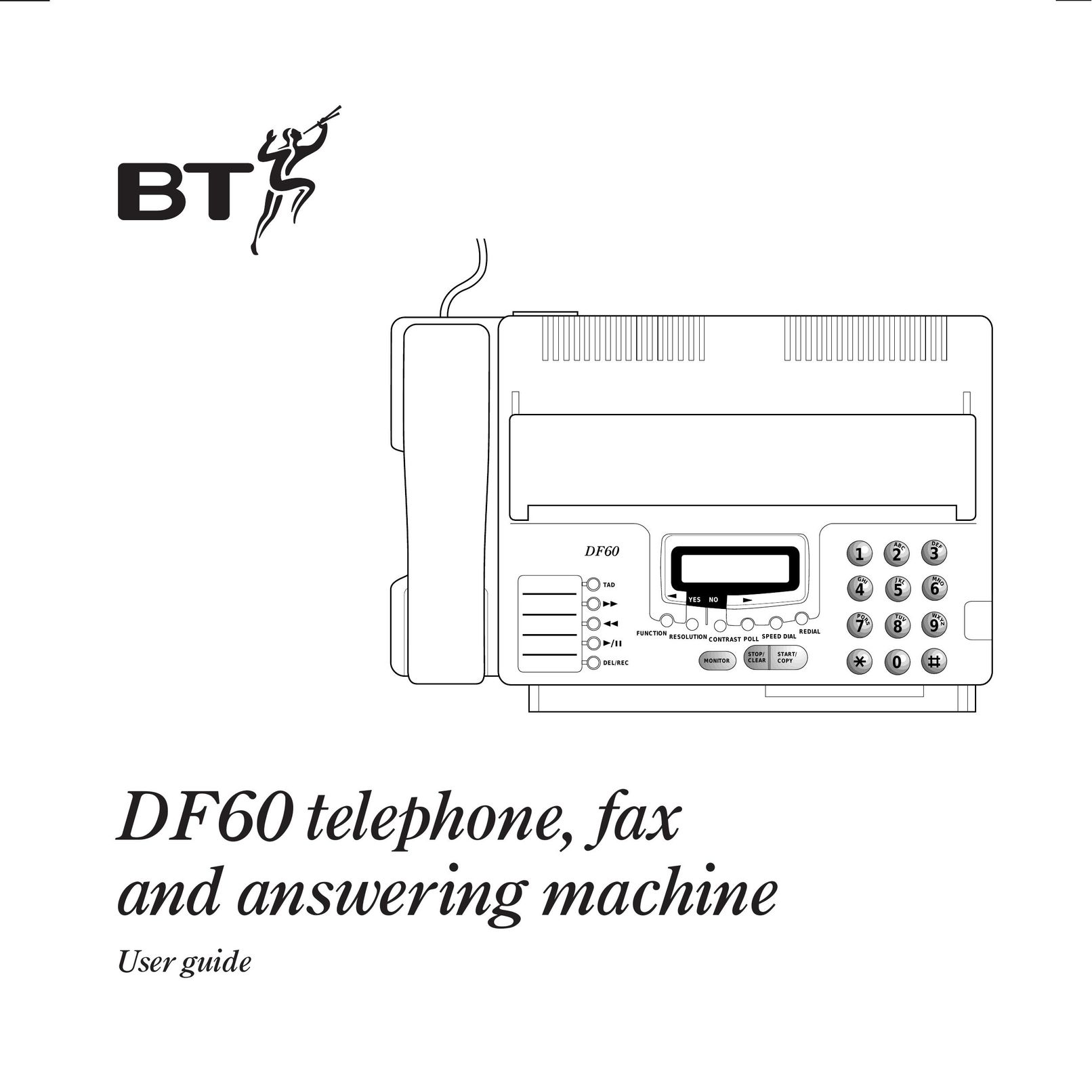 BT DF60 Fax Machine User Manual