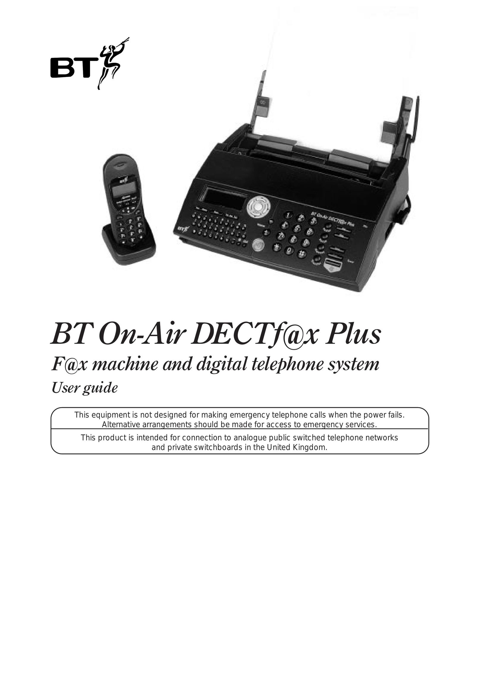 BT On-Air DECTf@x Plus F@x machine and digital telephone system Fax Machine User Manual