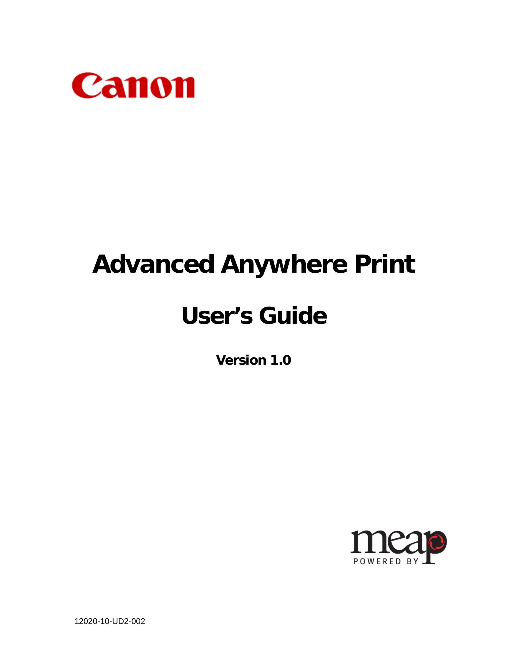 Canon 12020-10-UD2-002 Fax Machine User Manual