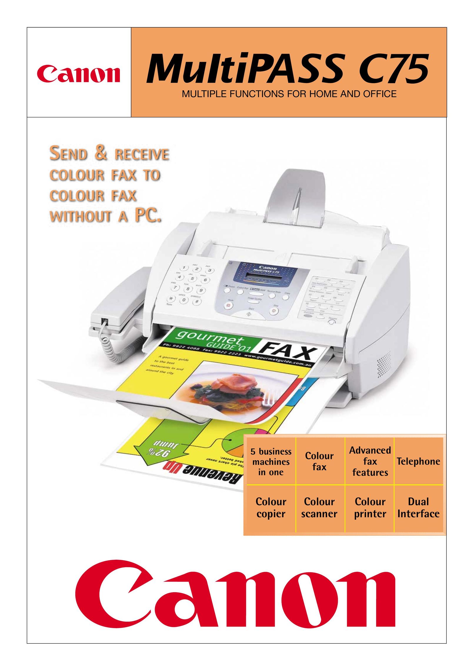 Canon C75 Fax Machine User Manual