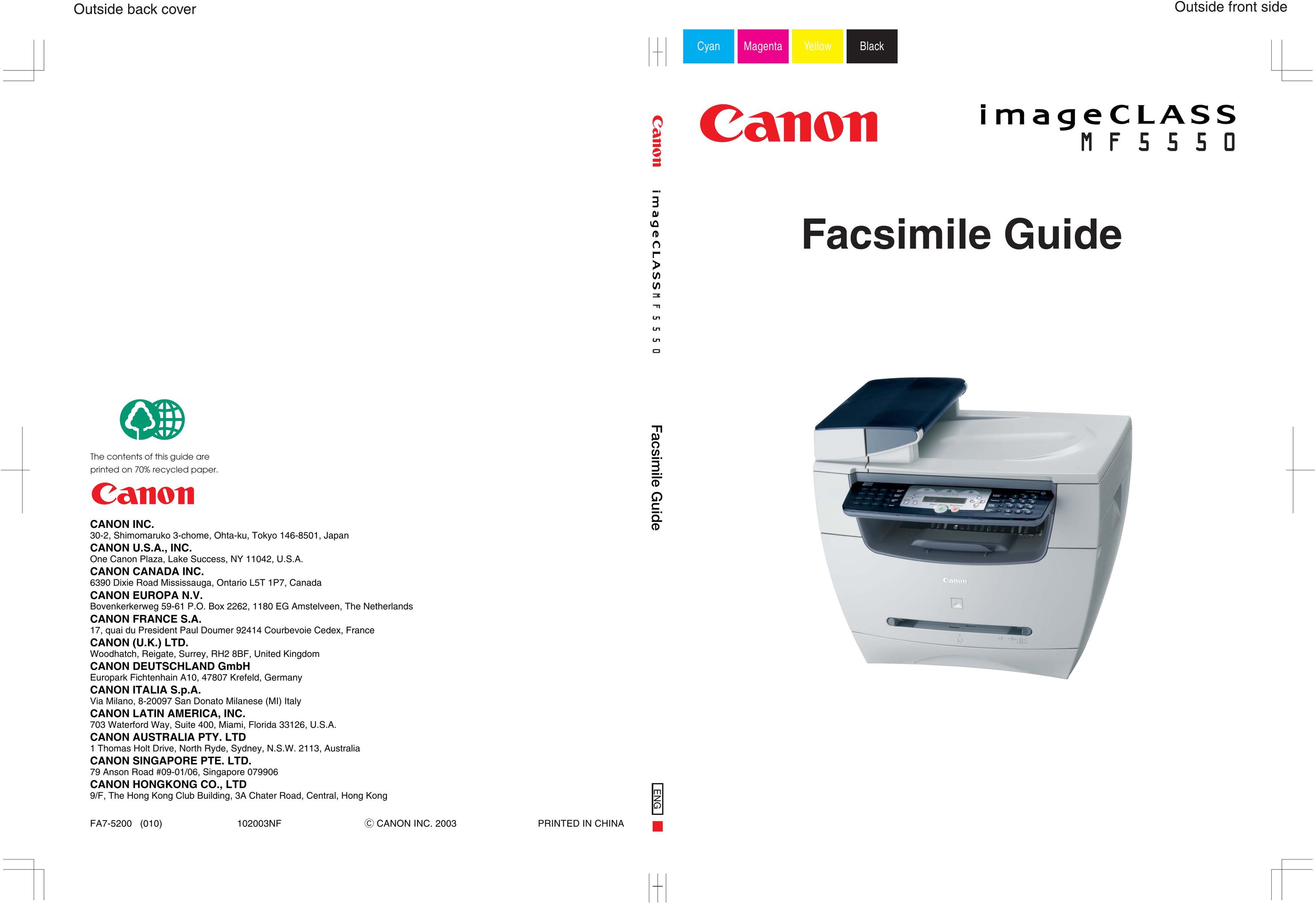 Canon H12295 Fax Machine User Manual