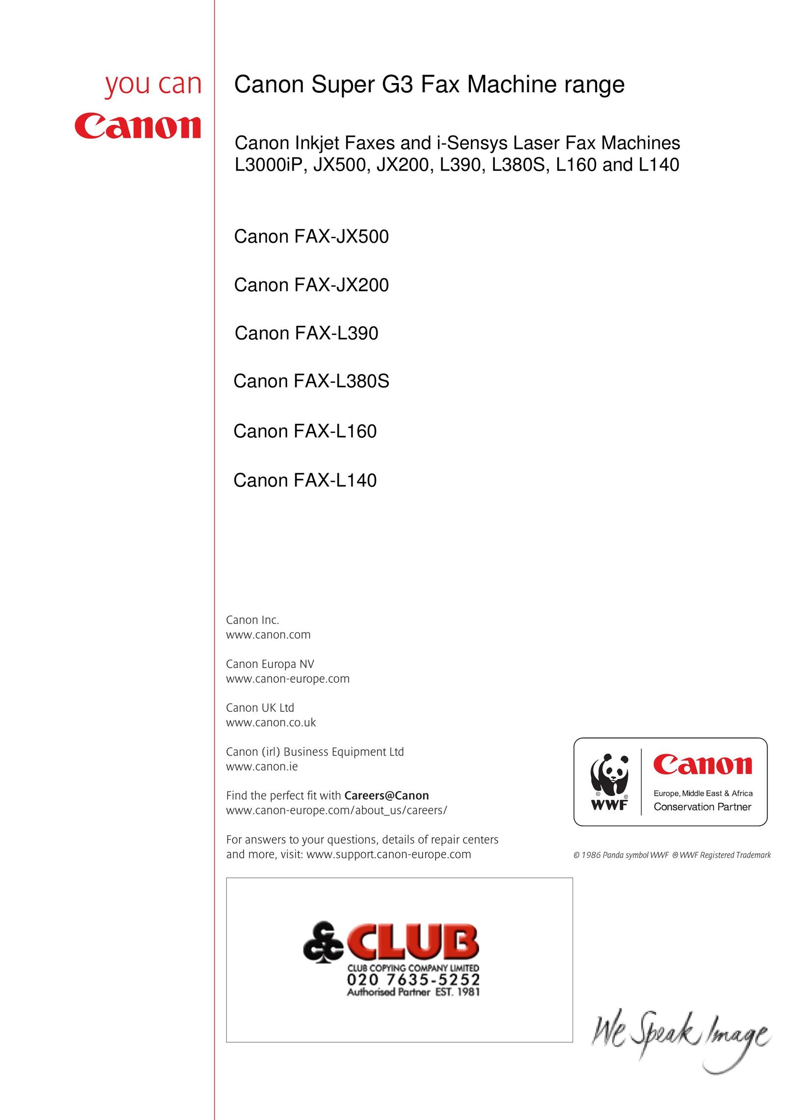 Canon JX200 Fax Machine User Manual