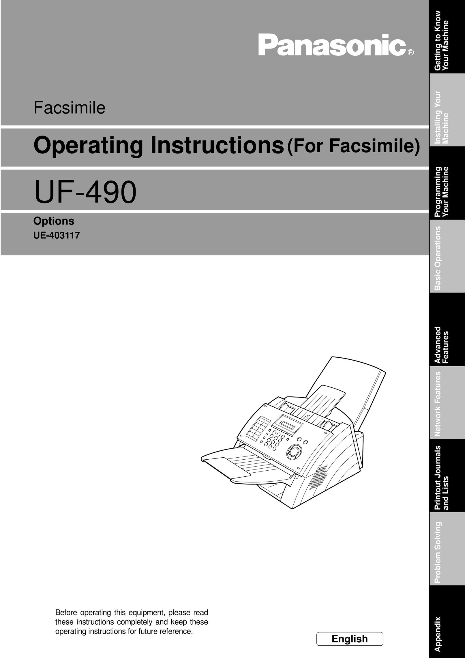 Castelle UF-490 Fax Machine User Manual